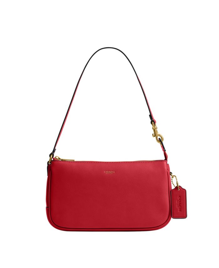 COACH Plaza Small Leather Slim Shoulder Handbag