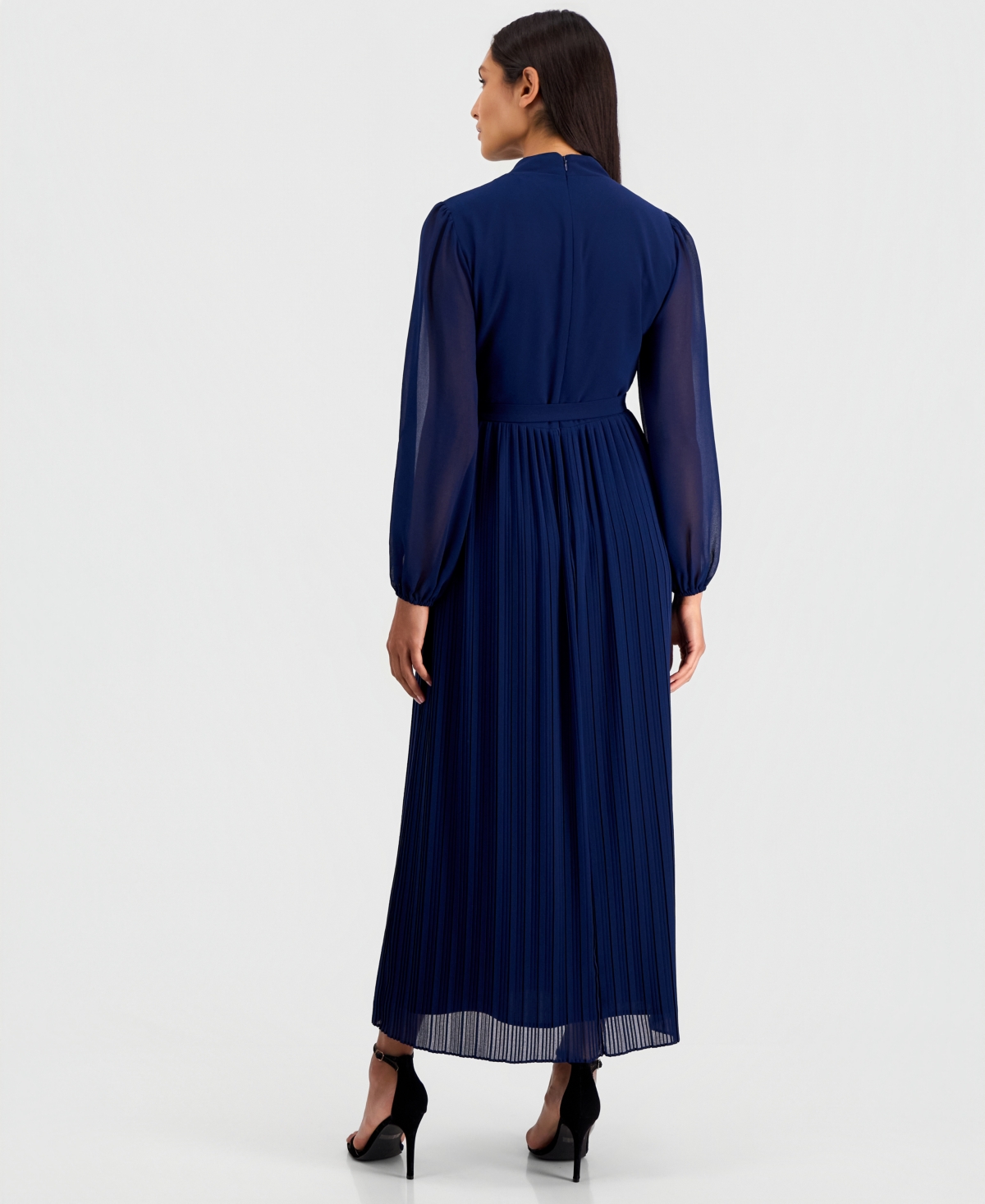Elie Tahari Women's Adira A-Line Mock Neck Long Sleeve Dress