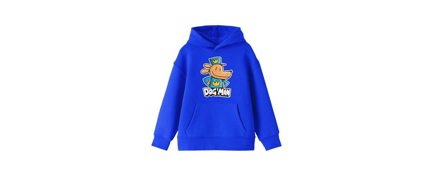 Character Posing Youth Royal Blue Long Sleeve Hooded Sweatshirt-XL