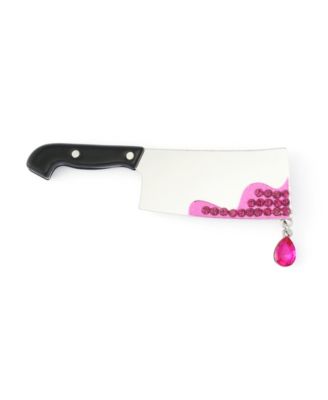 Faux-Stone Halloween Cleaver Brooch