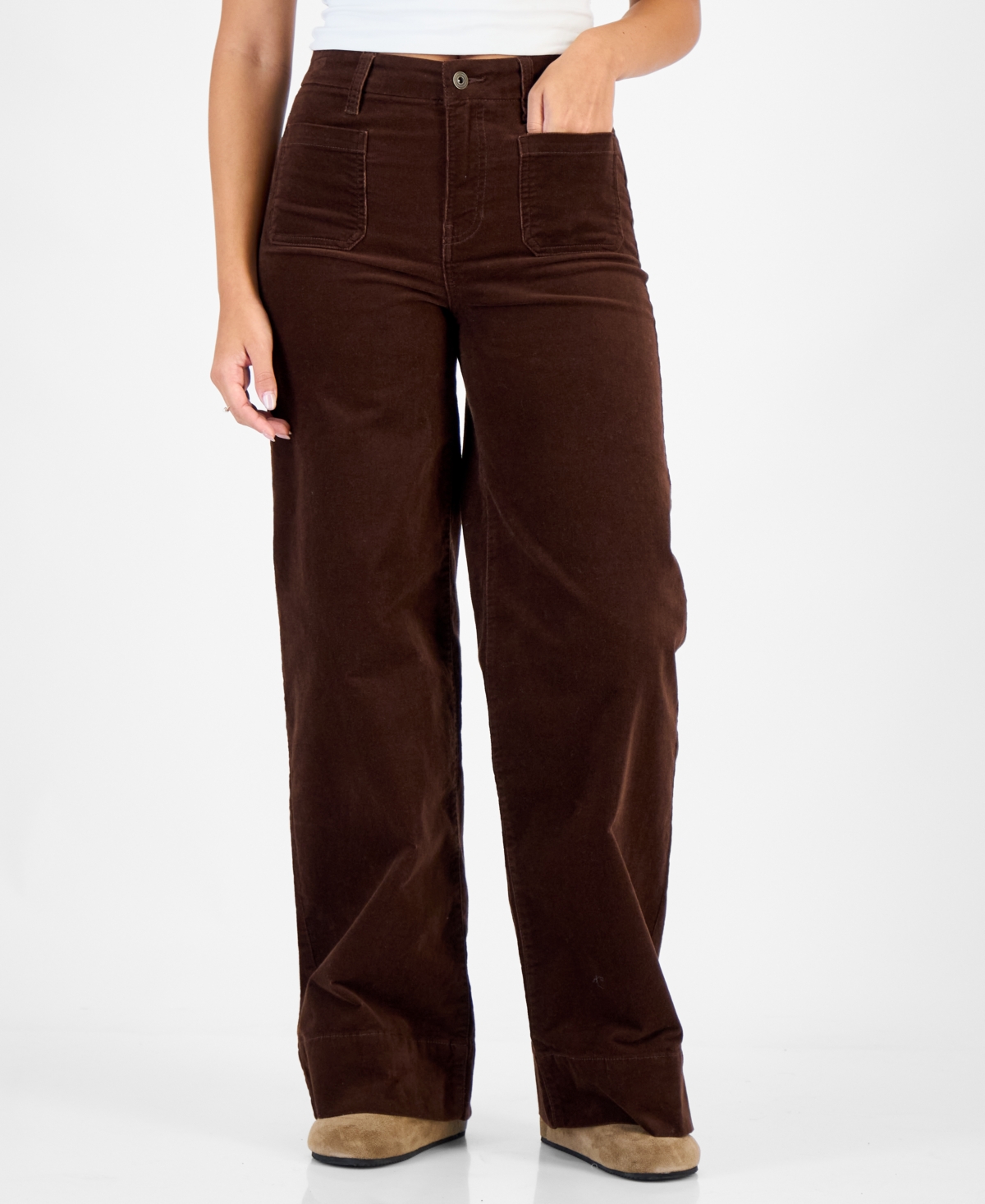 Celebrity Pink Juniors' High-Rise Wide-Leg Corduroy Jeans