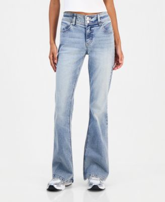 Juniors' Retro Mid-Rise Bootcut Stretch Jeans