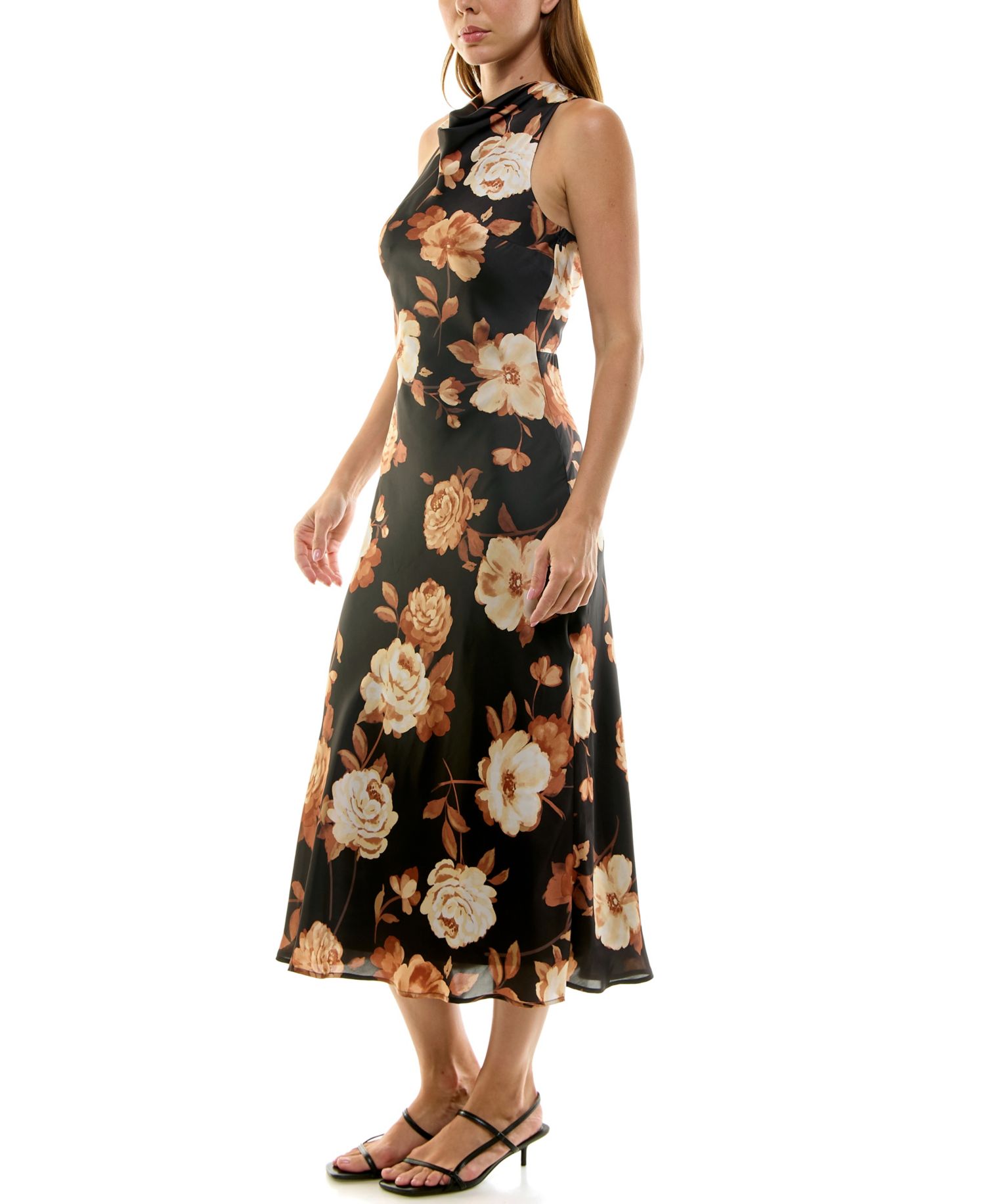 Juniors' Sleeveless Cowl Neck Dress