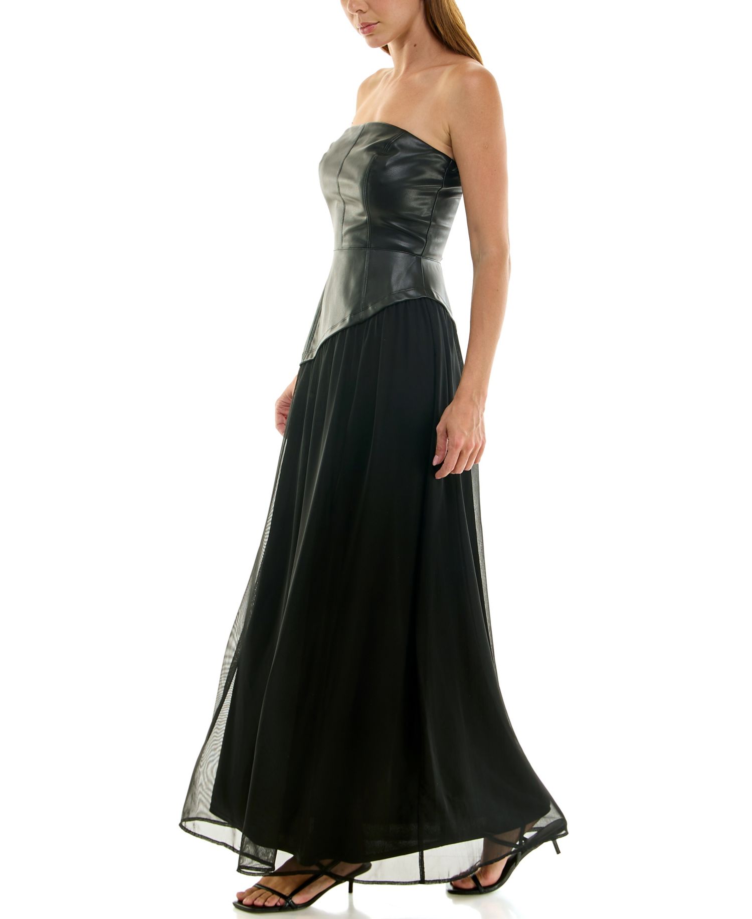 Juniors' Sweetheart Neck Midi Dress
