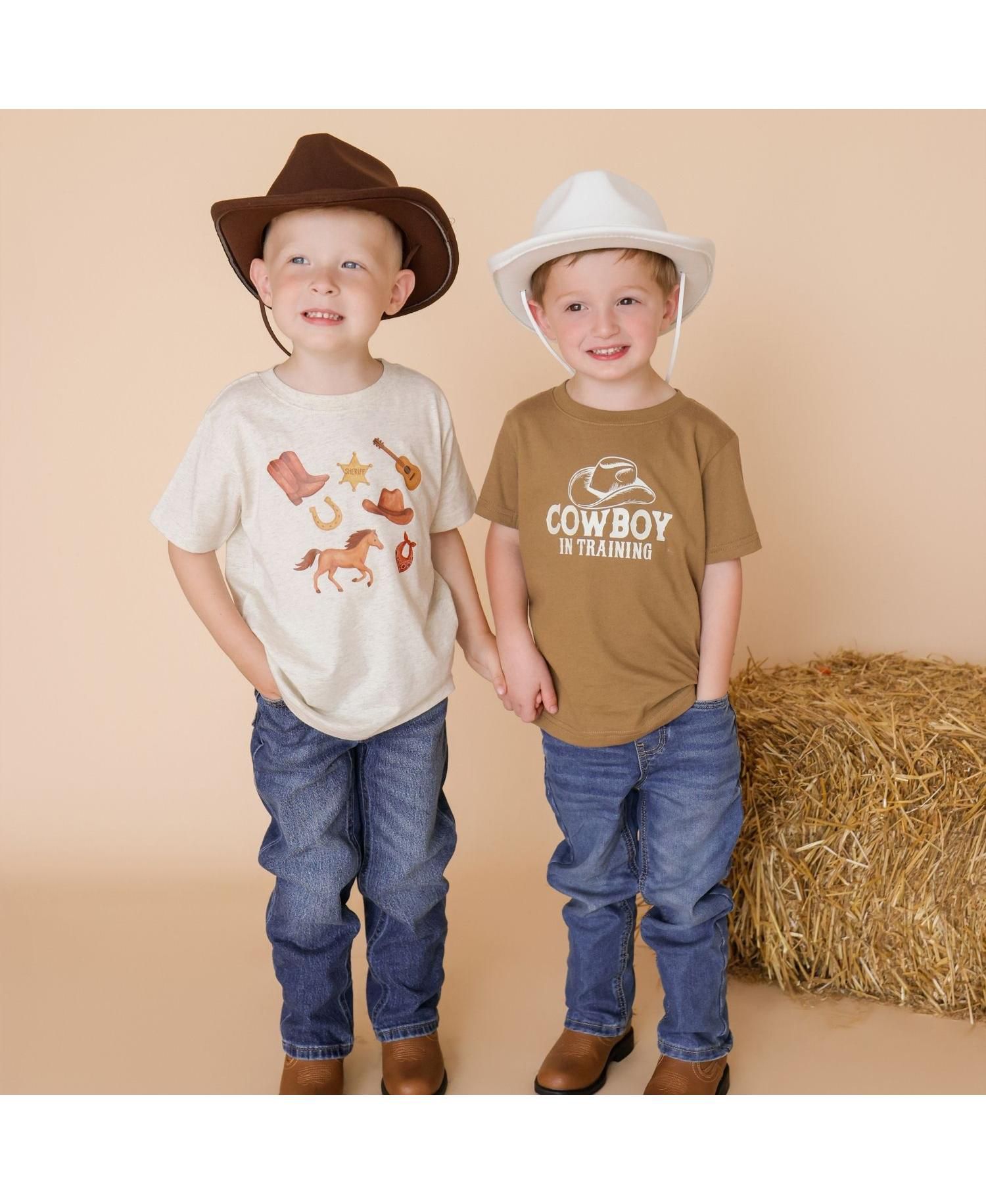 Boys (5-8) Western Cowboy Short Sleeve T-Shirt