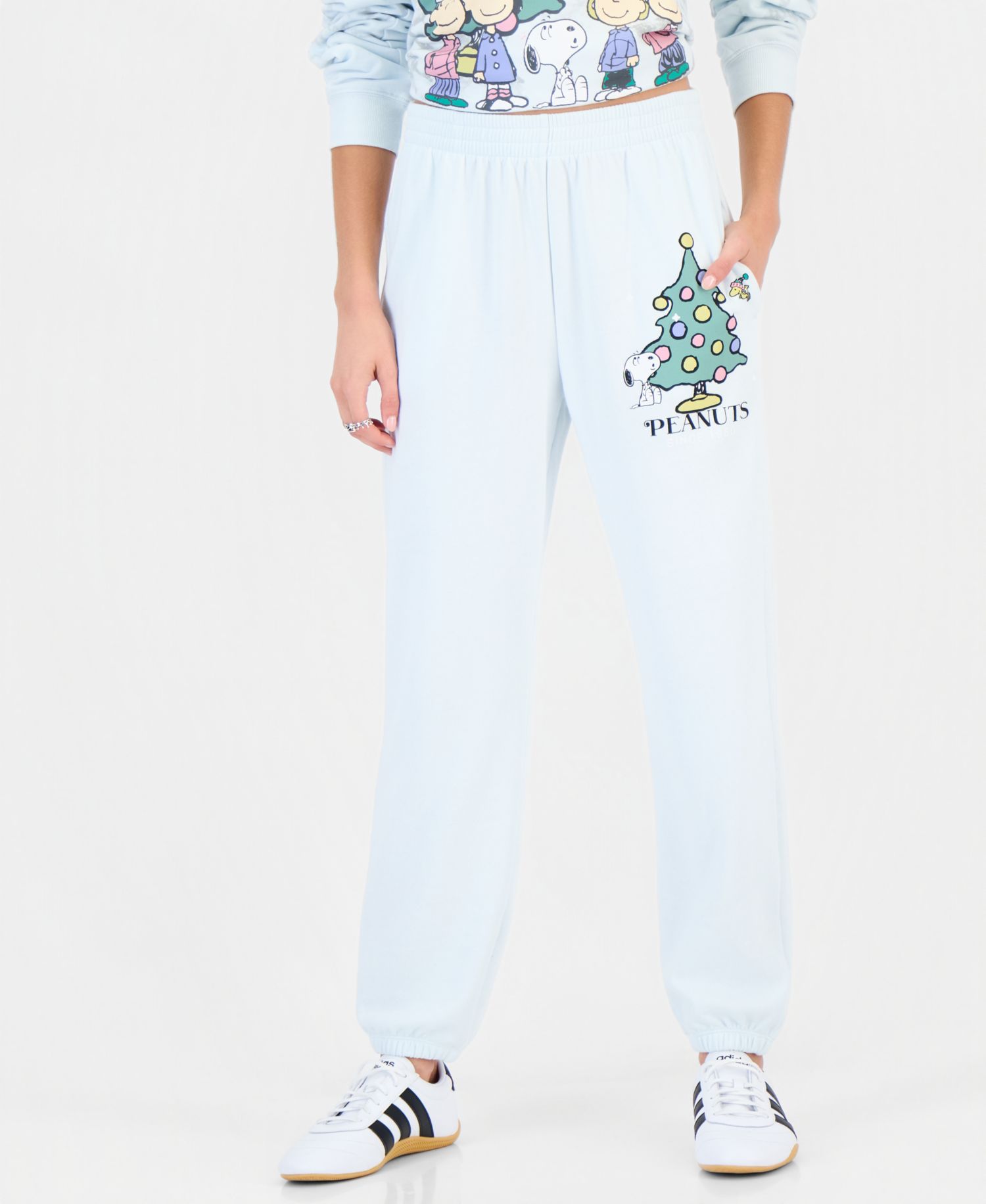Juniors' Xmas Holiday Fleece Joggers