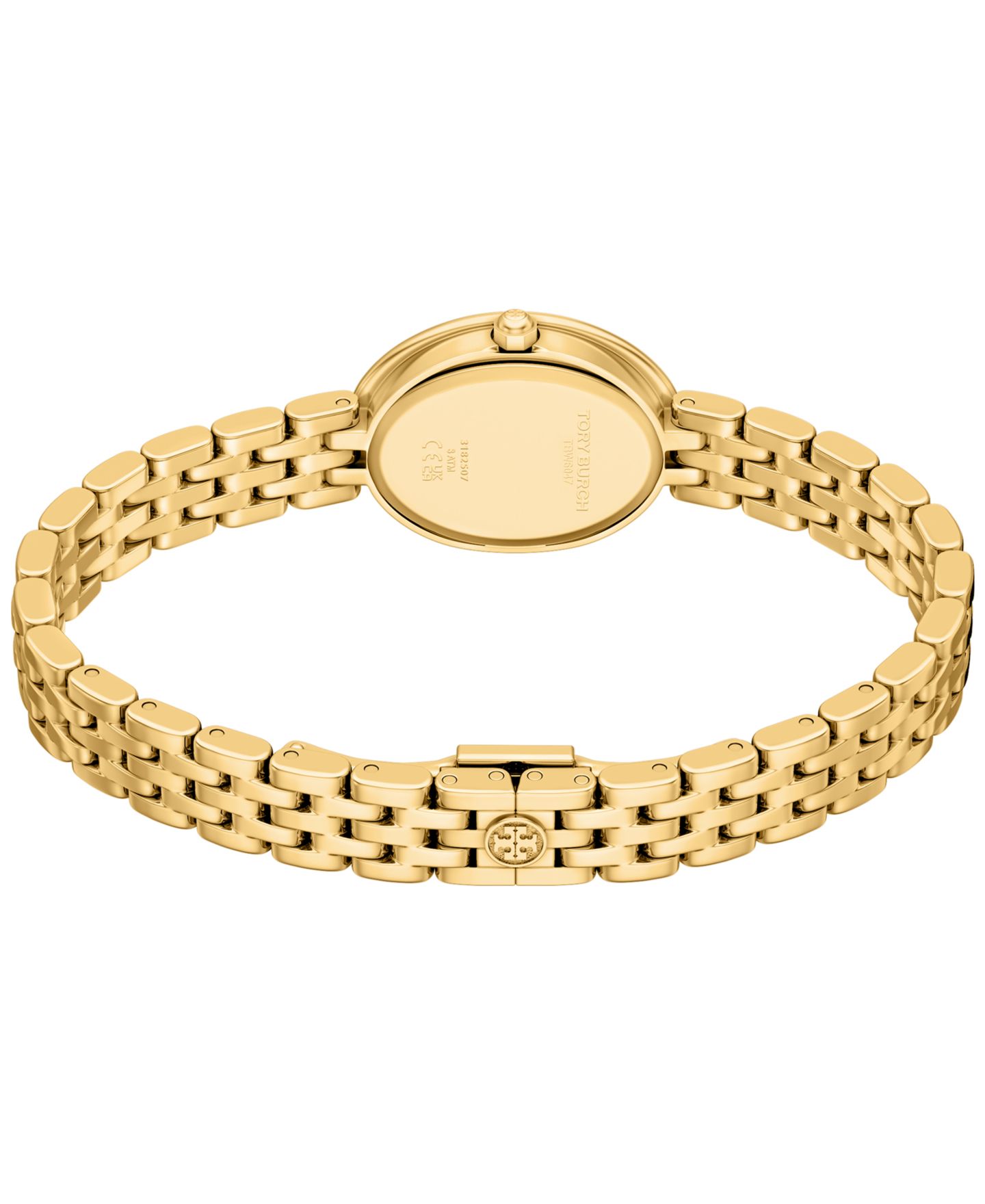 Женские часы Tory Burch Oval Gold-Tone Stainless Steel Watch 22mm — фото 5