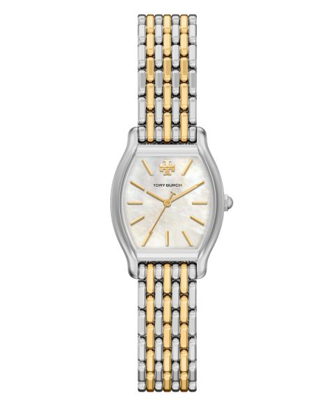 Женские часы Tory Burch Small Eleanor Curve Two-Tone Bracelet Watch 24mm