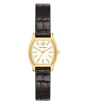 Women's Small Eleanor Curve Brown Leather Watch 24mm