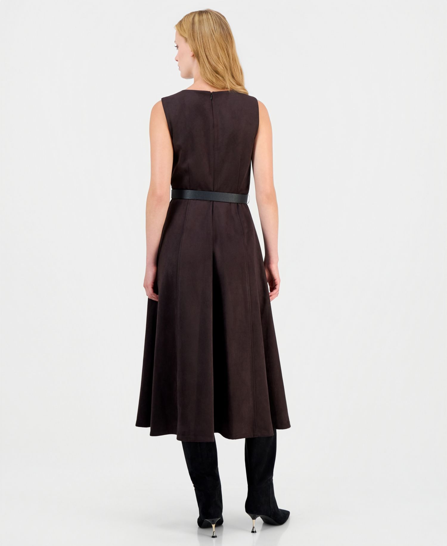 Women's A-Line V-Neck Midi Dress