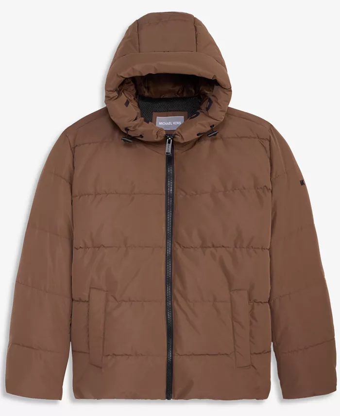Men's Quilted Hooded Puffer Jacket - thumbnail 6