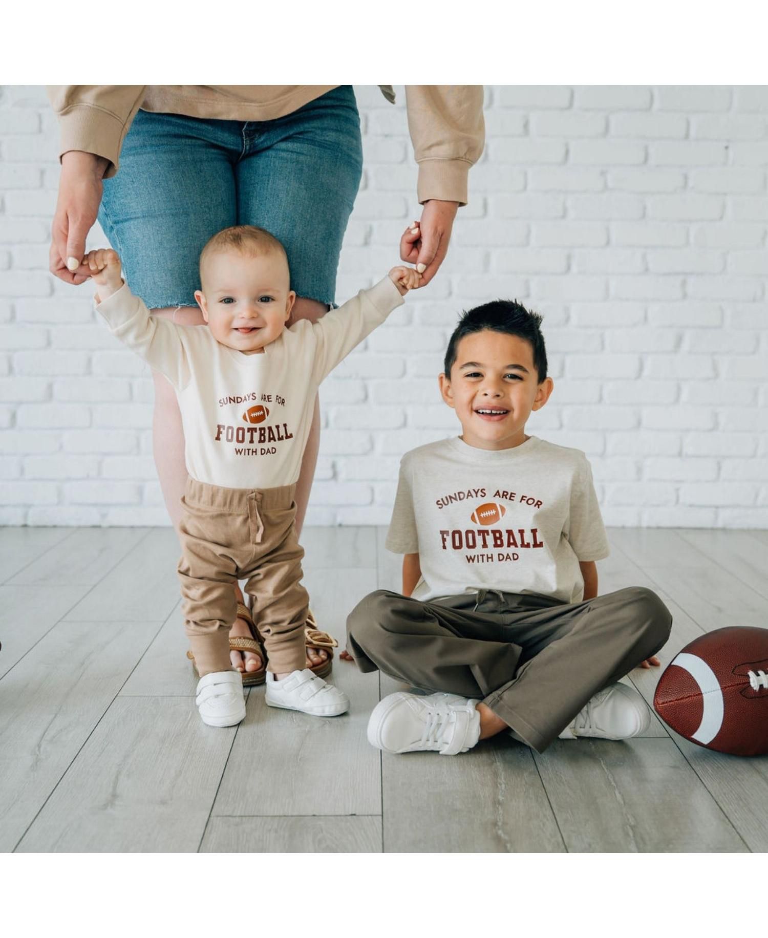 Little Boys Sundays Are For Football Short Sleeve T-Shirt