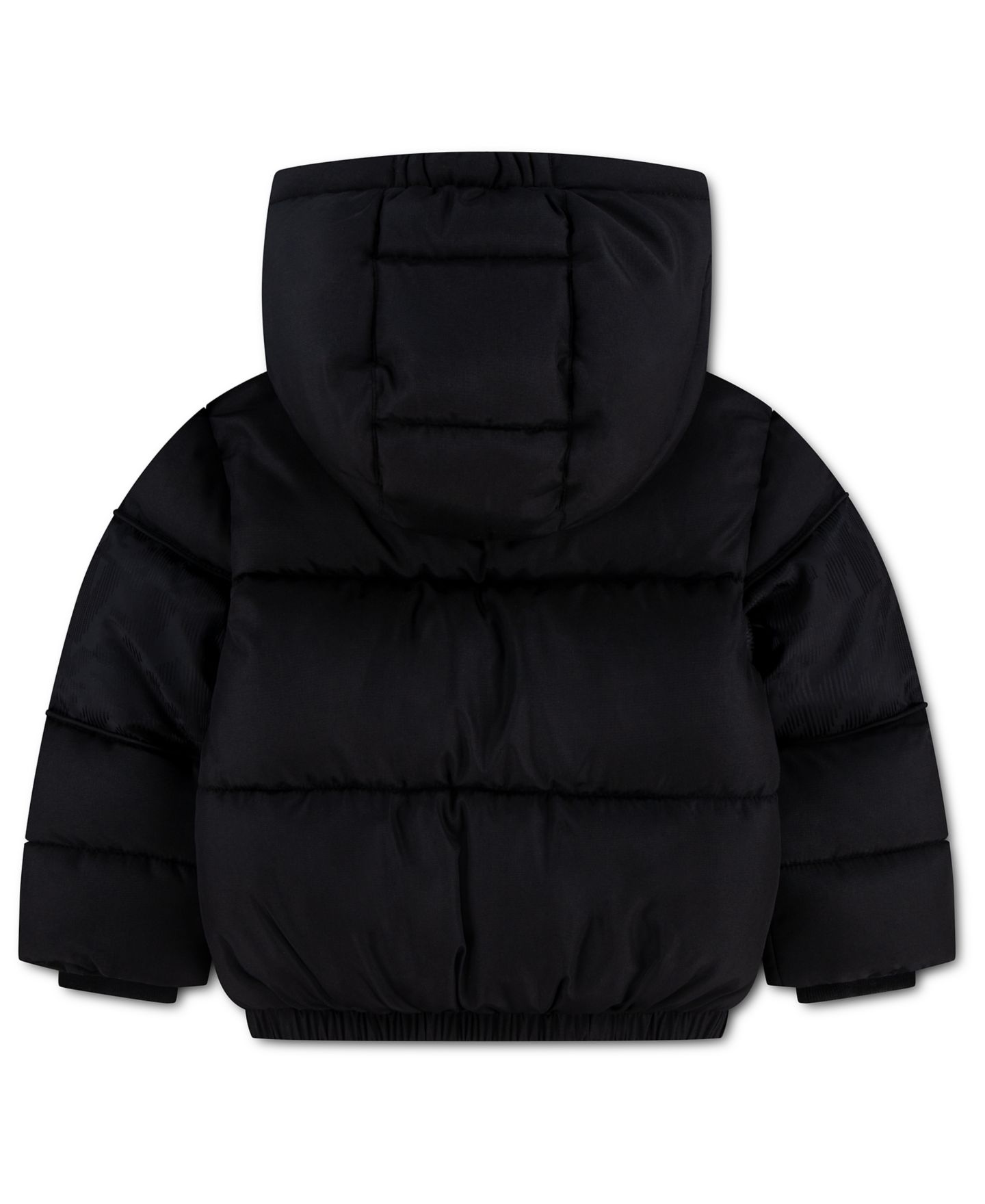 Куртка Nike Jacquard Logo Mixed Media Puffer Jacket для мальчиков-малышей, цвет: Чёрный — фото 2