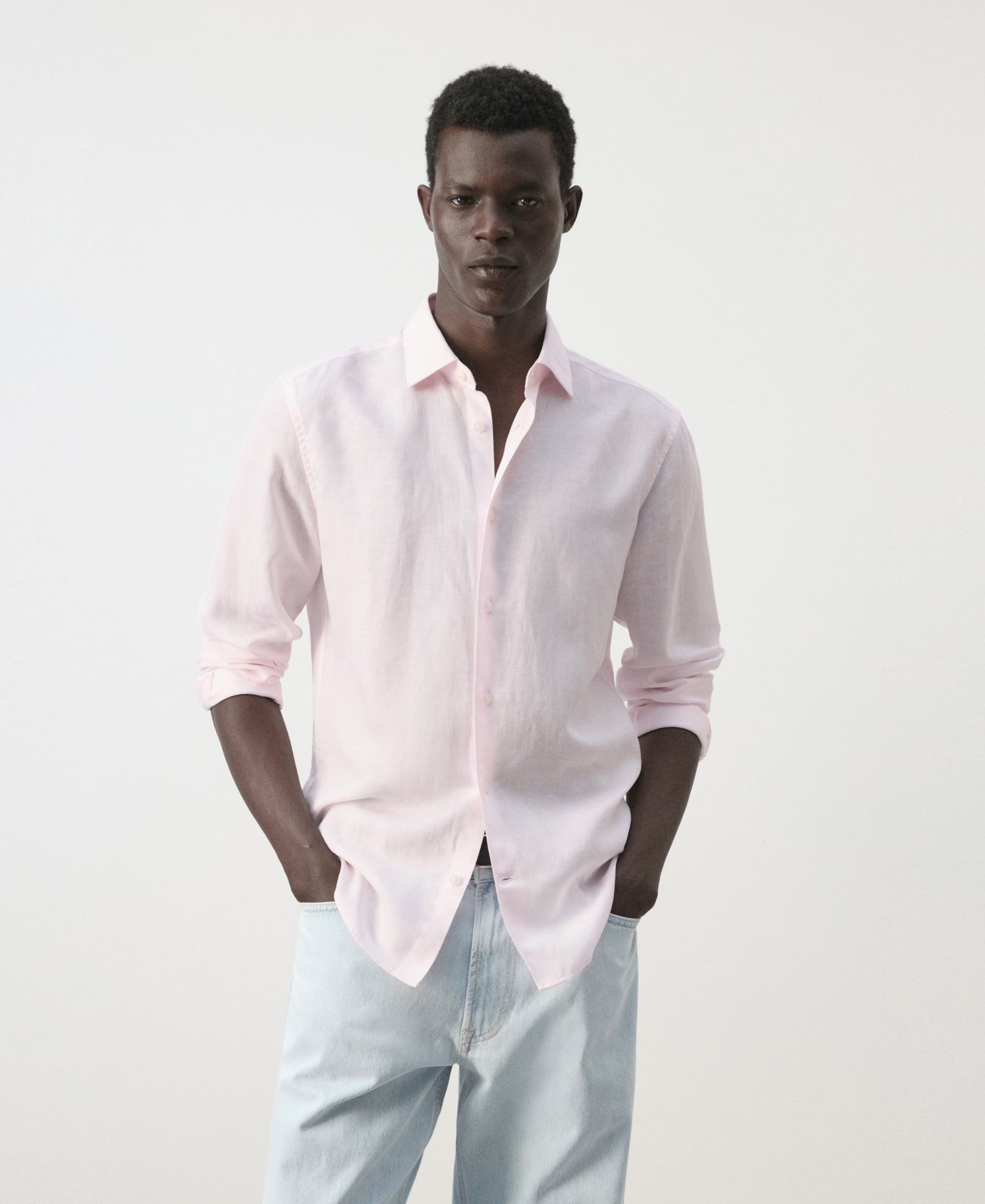 Men's Regular Fit Linen Lyocell Shirt