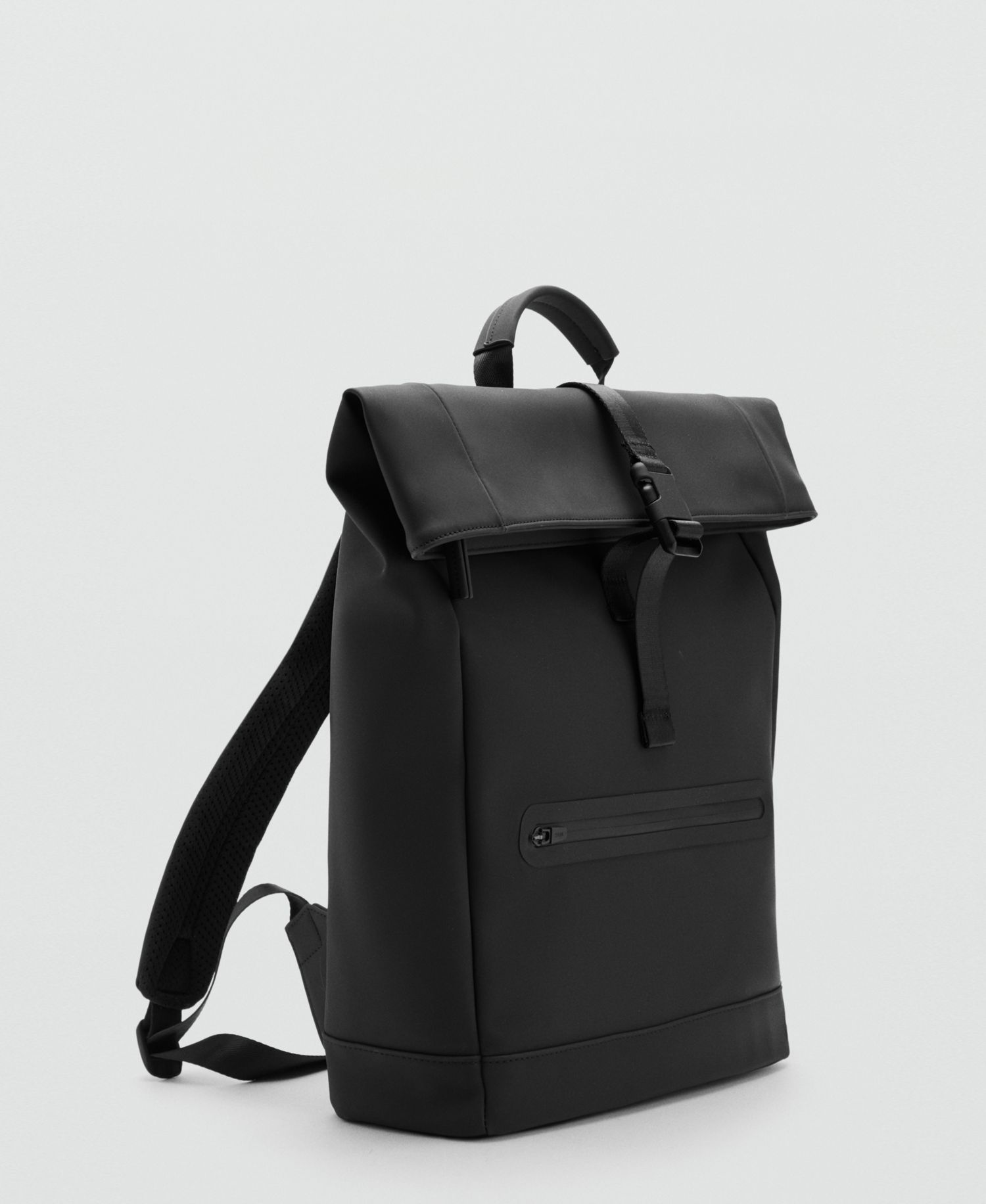 Men's Flap Closure Rubberized Backpack