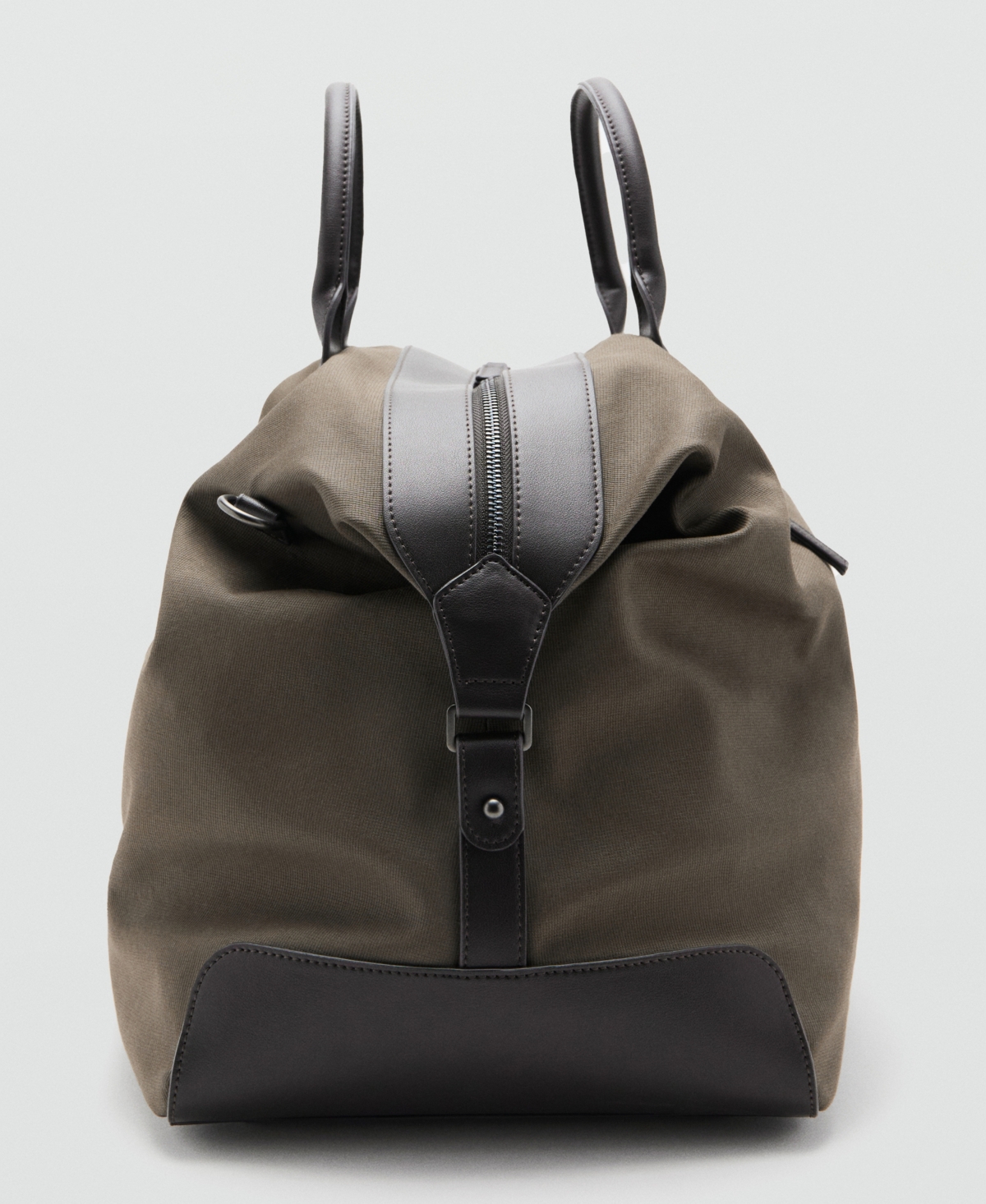 Mango Men's Leather Details Bowling Bag