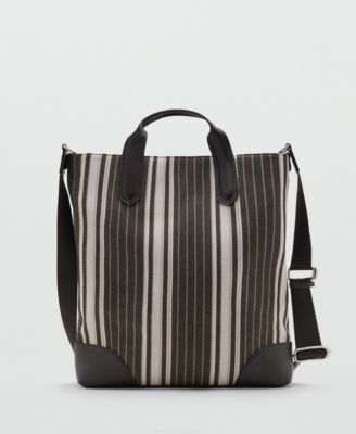 Men's Striped Tote Bag