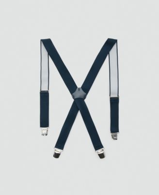 Men's Leather Details Adjustable Elastic Straps