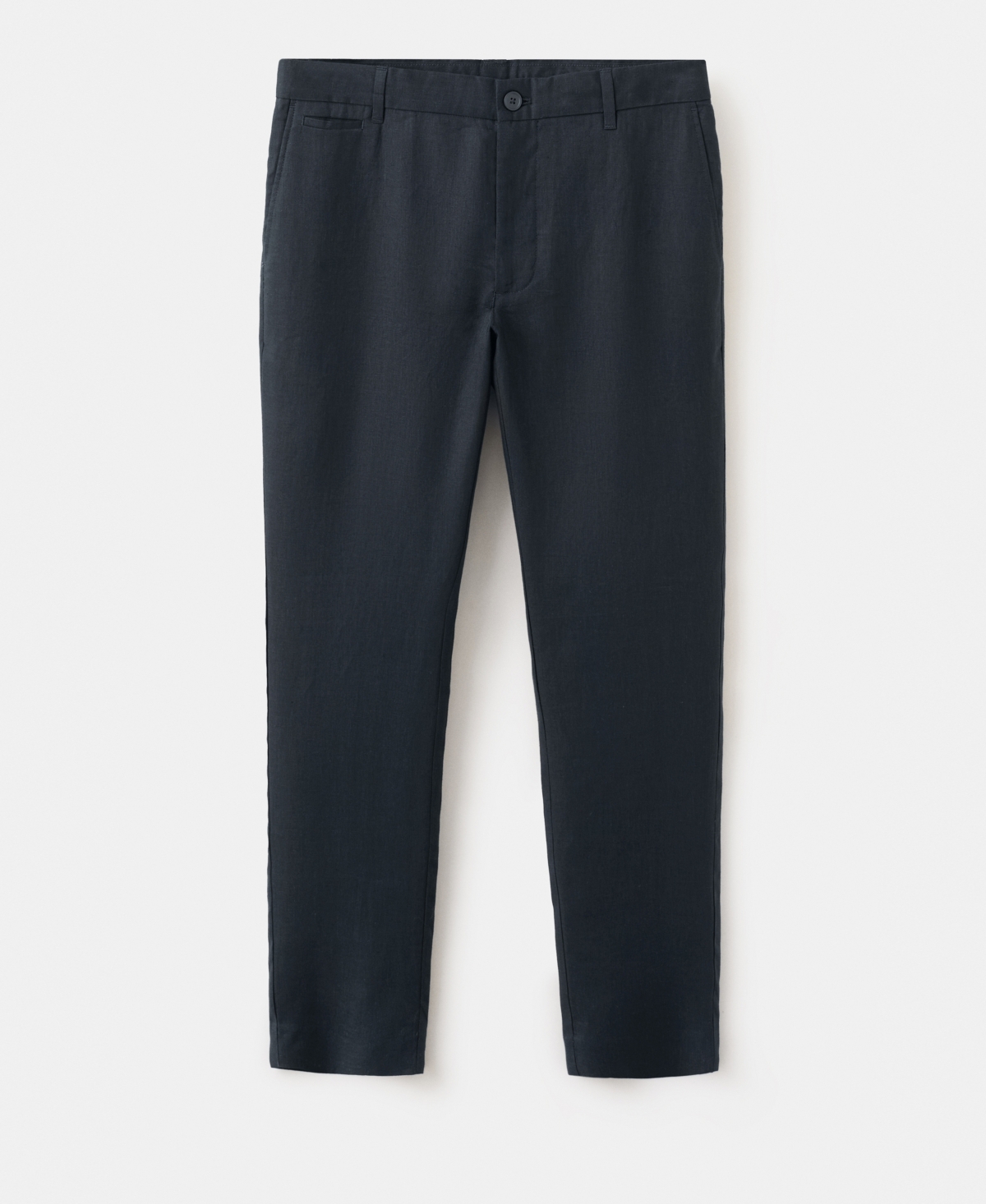 Mango Men's Slim-fit Linen Pants In Navy