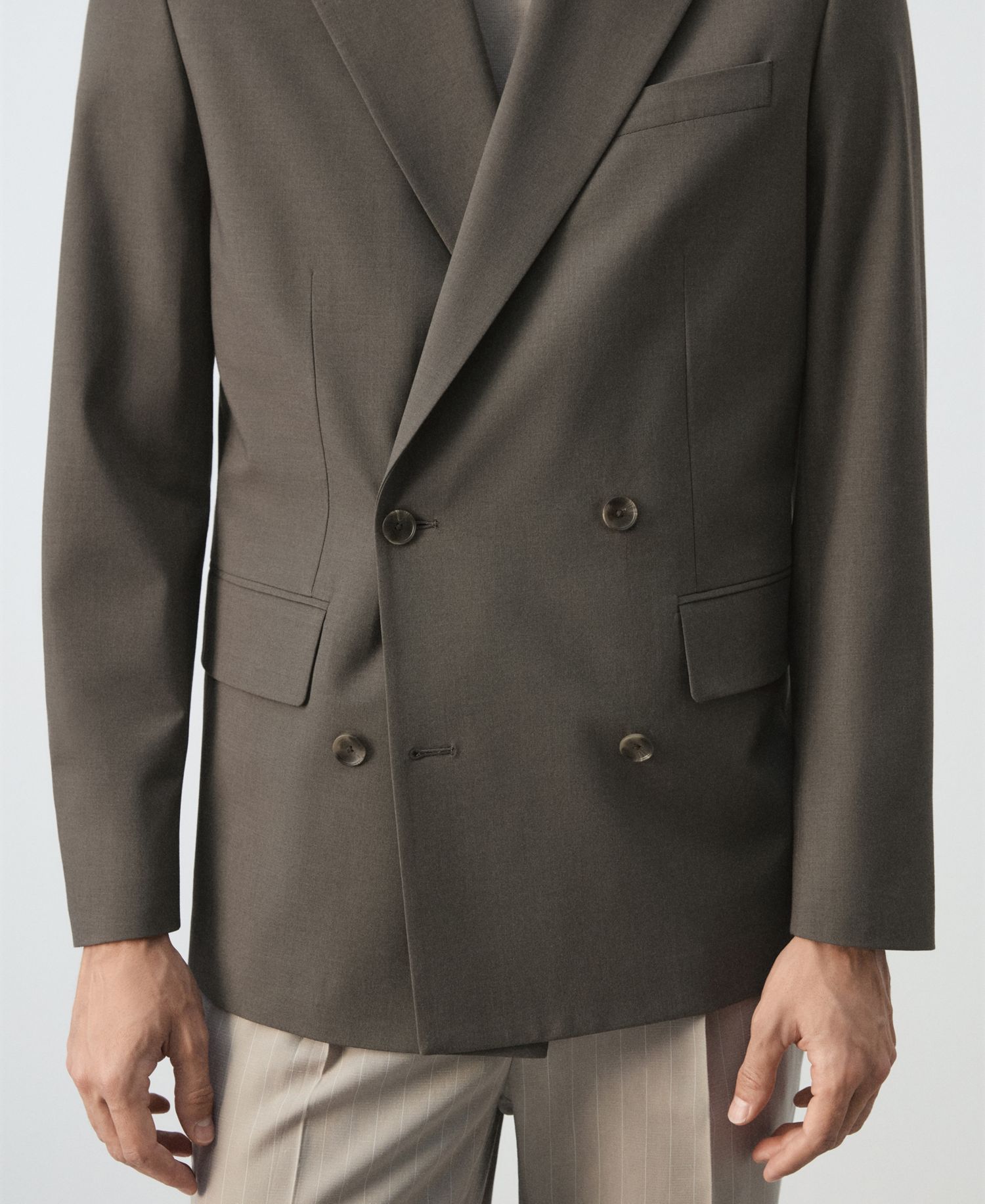 Men's Boston Regular-Fit Double-Breasted Suit Blazer