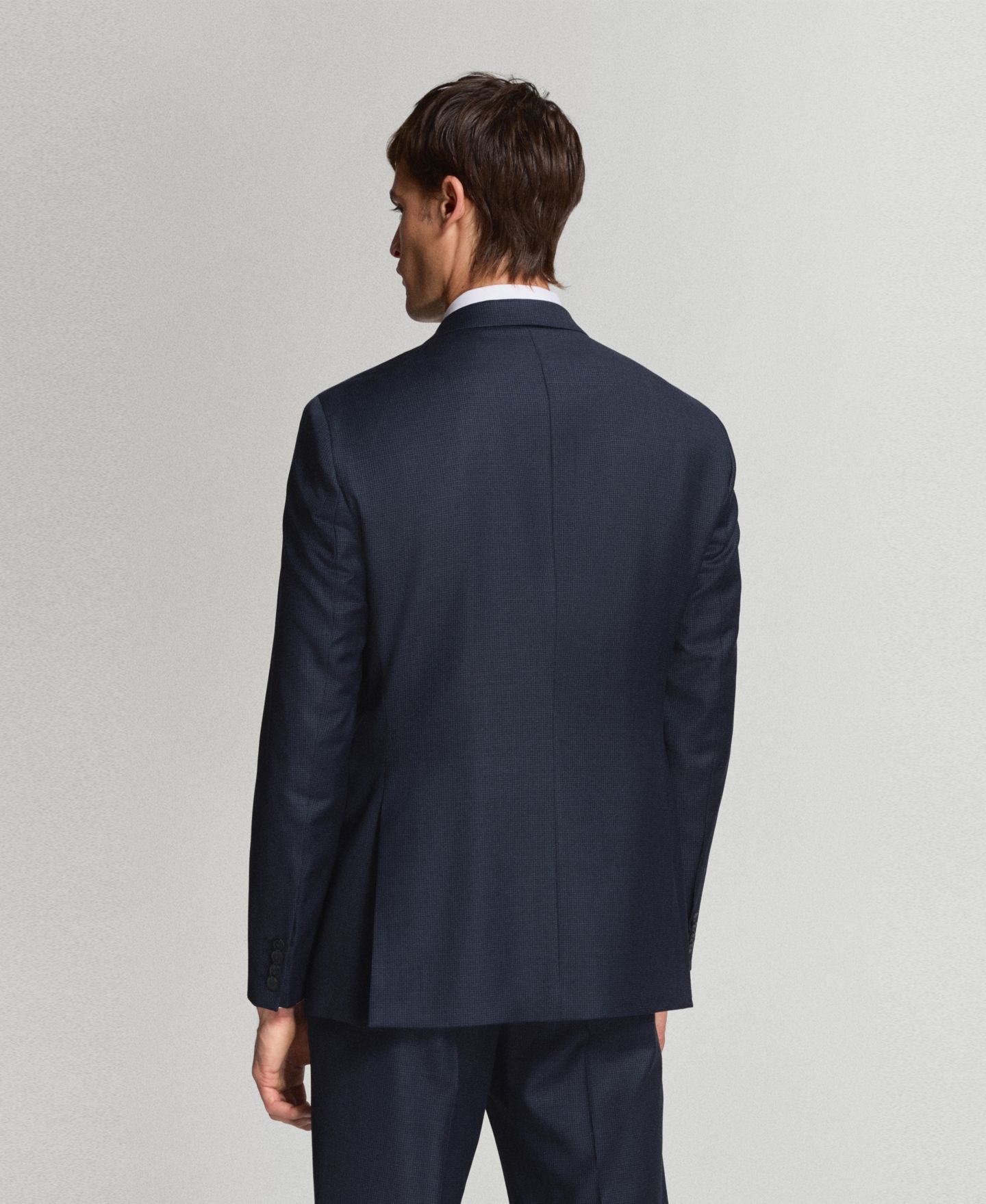 Мужской пиджак MANGO Turin Wool Suit Blazer, цвет: Тёмный тёмно-синий — фото 2
