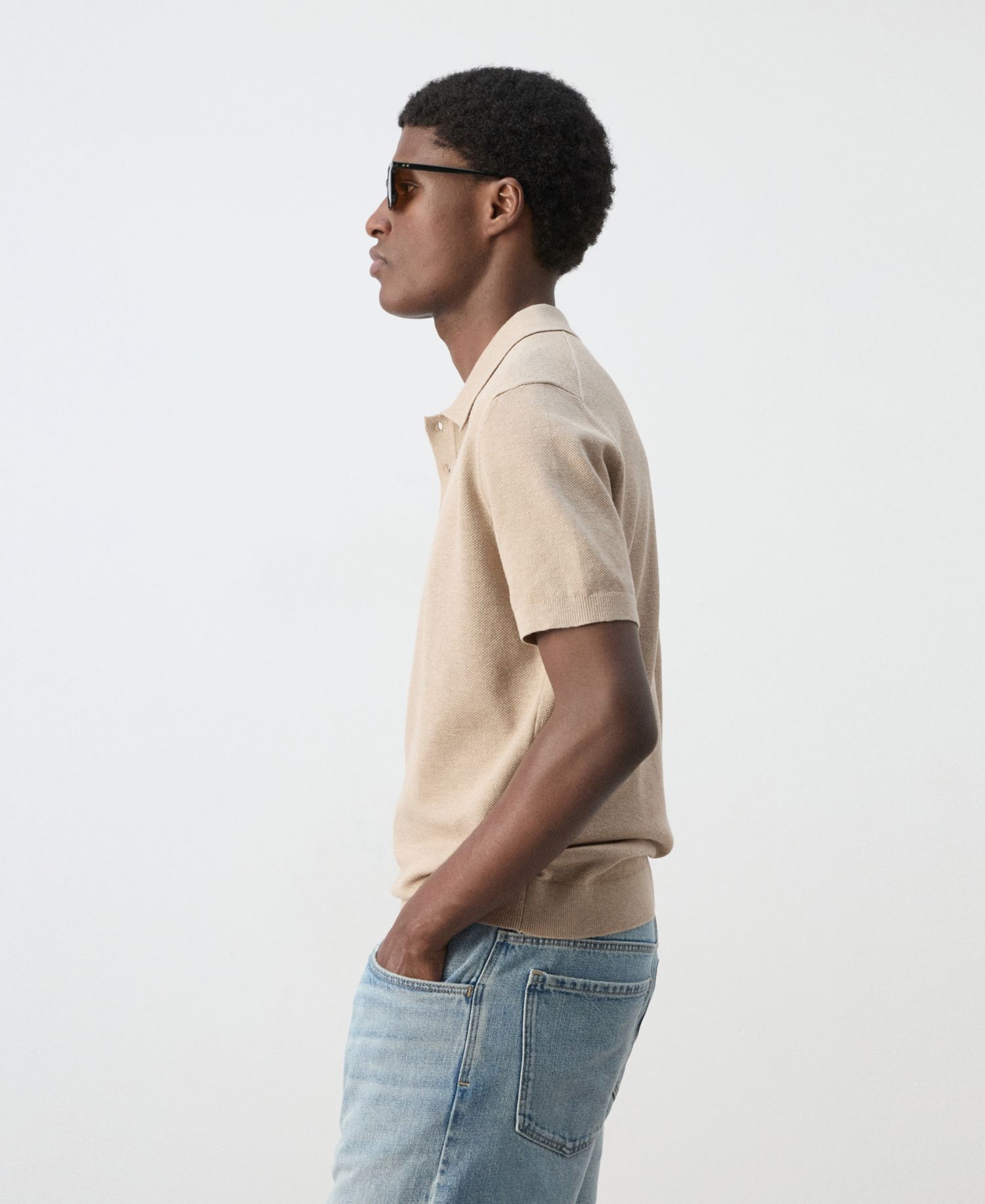 Men's Fine-Knit Cotton Polo Shirt