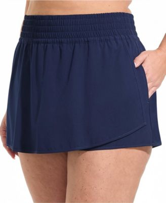 Plus Size Tulip Hem Swim Skort