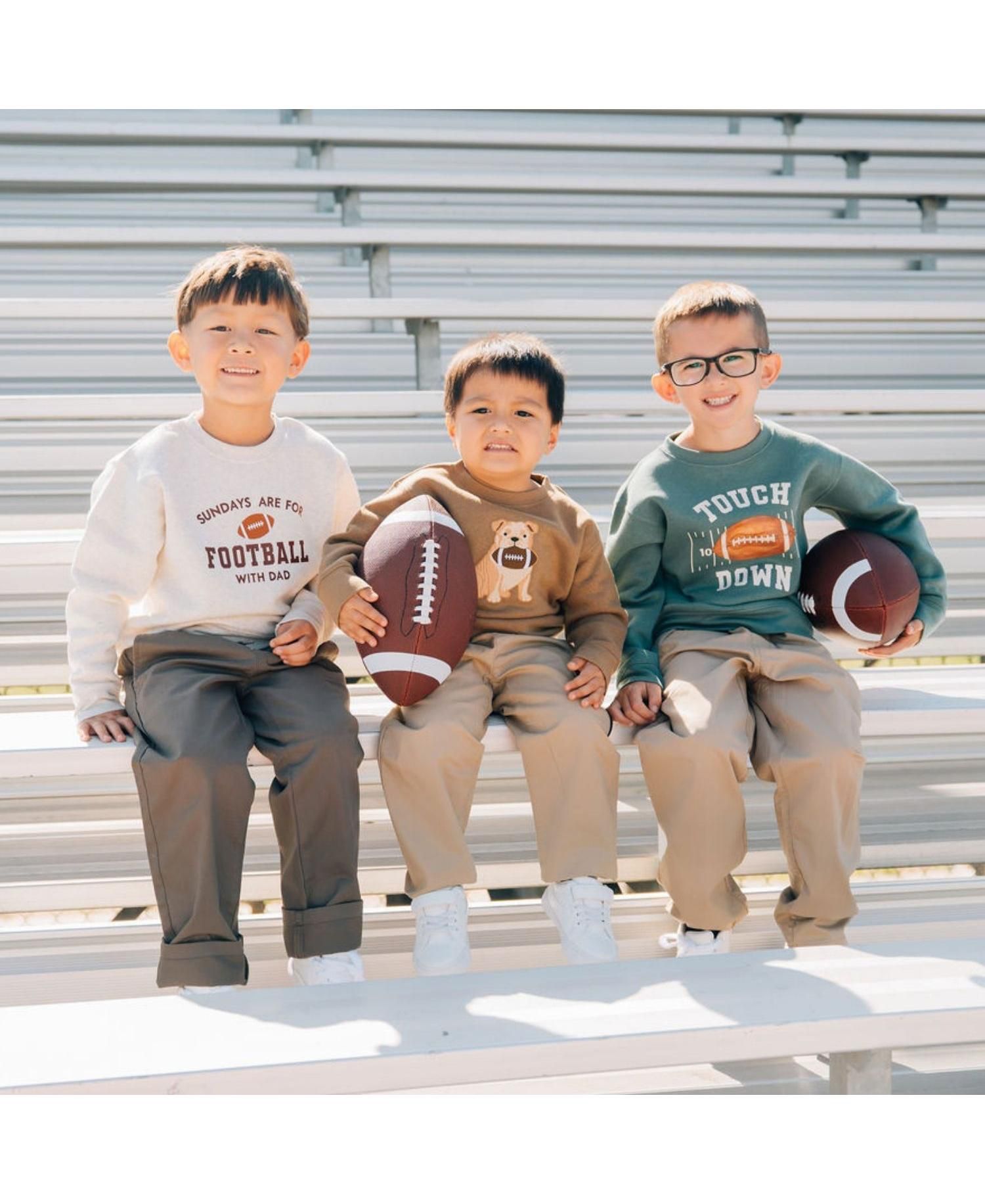 Big Boys Bulldog Football Patch Sweatshirt