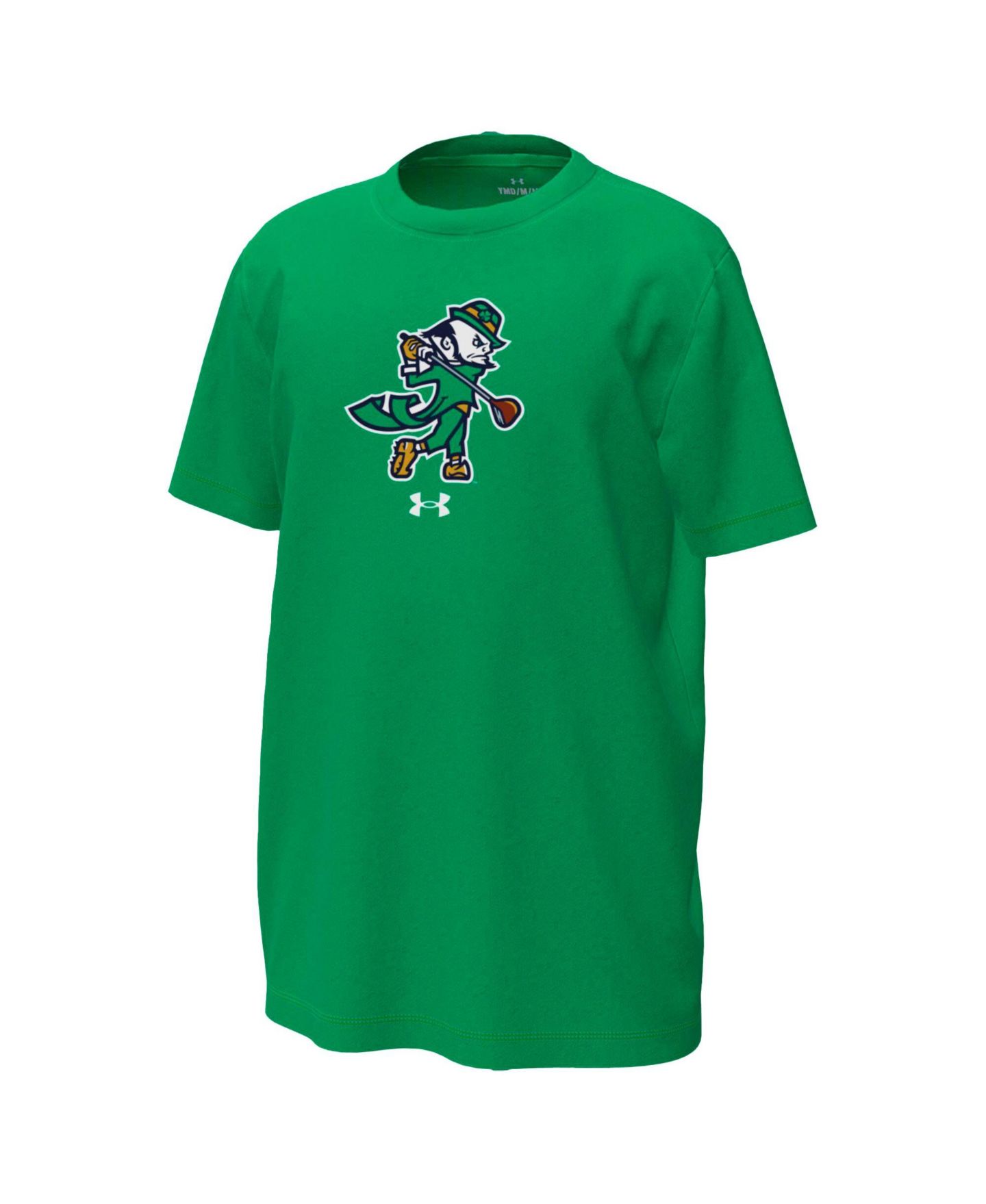 Детская футболка Under Armour Kelly Green Notre Dame Fighting Irish Golfing Leprechaun Tech Stretch Performance — фото 3