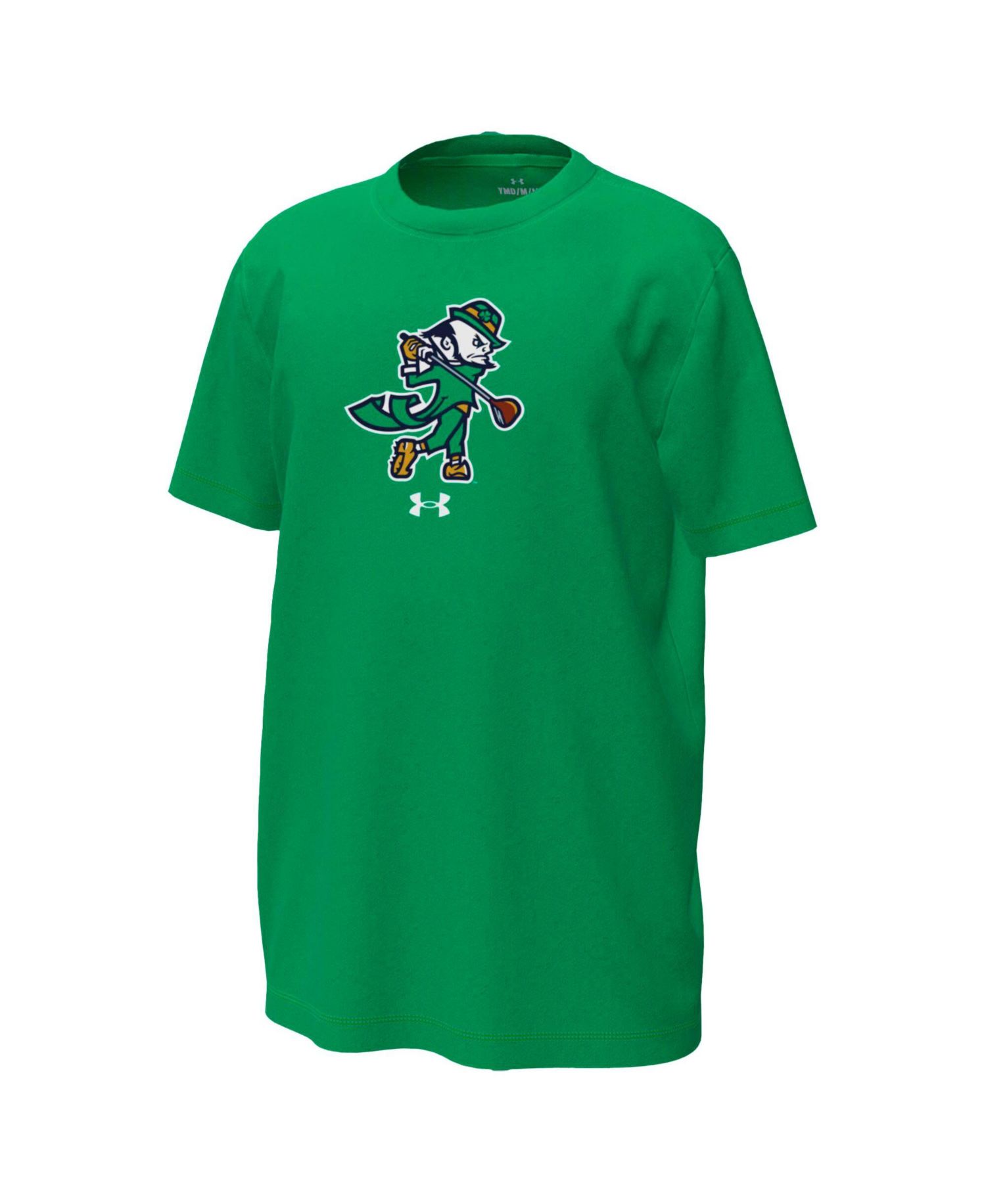 Big Boys and Girls Kelly Green Notre Dame Fighting Irish Golfing Leprechaun Tech Stretch Performance T-Shirt