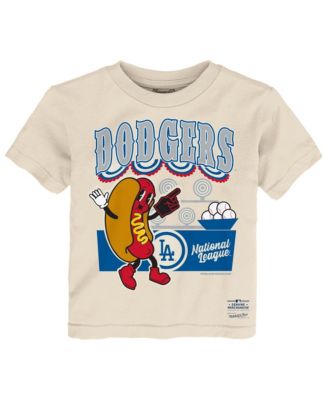 Toddler Cream Los Angeles Dodgers Step Back Up T-Shirt