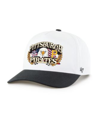 Men's White/Black Pittsburgh Pirates Americana Eagle Hitch Adjustable Hat