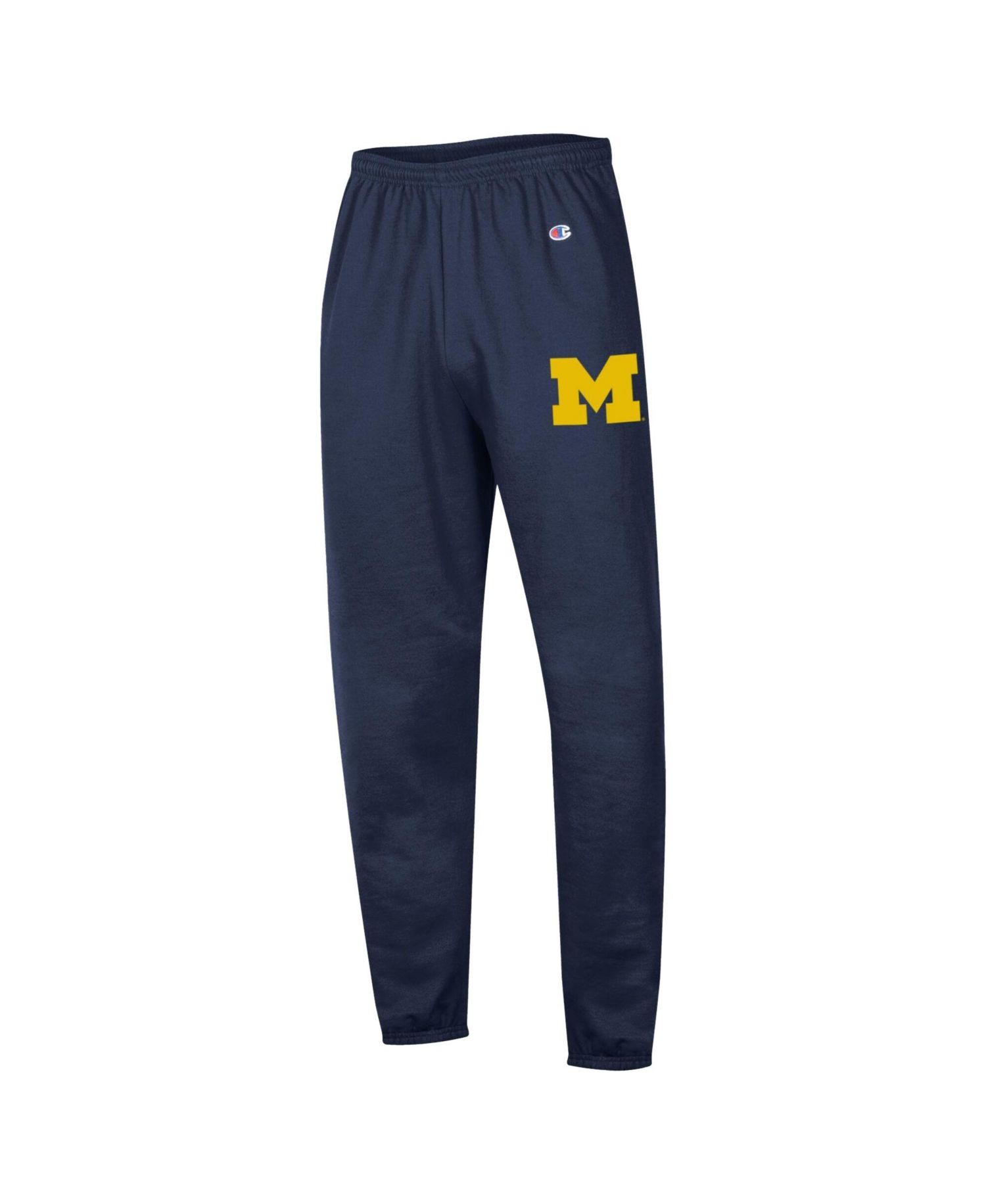 Men's Navy Michigan Wolverines Powerblend Banded Fleece Sweatpants