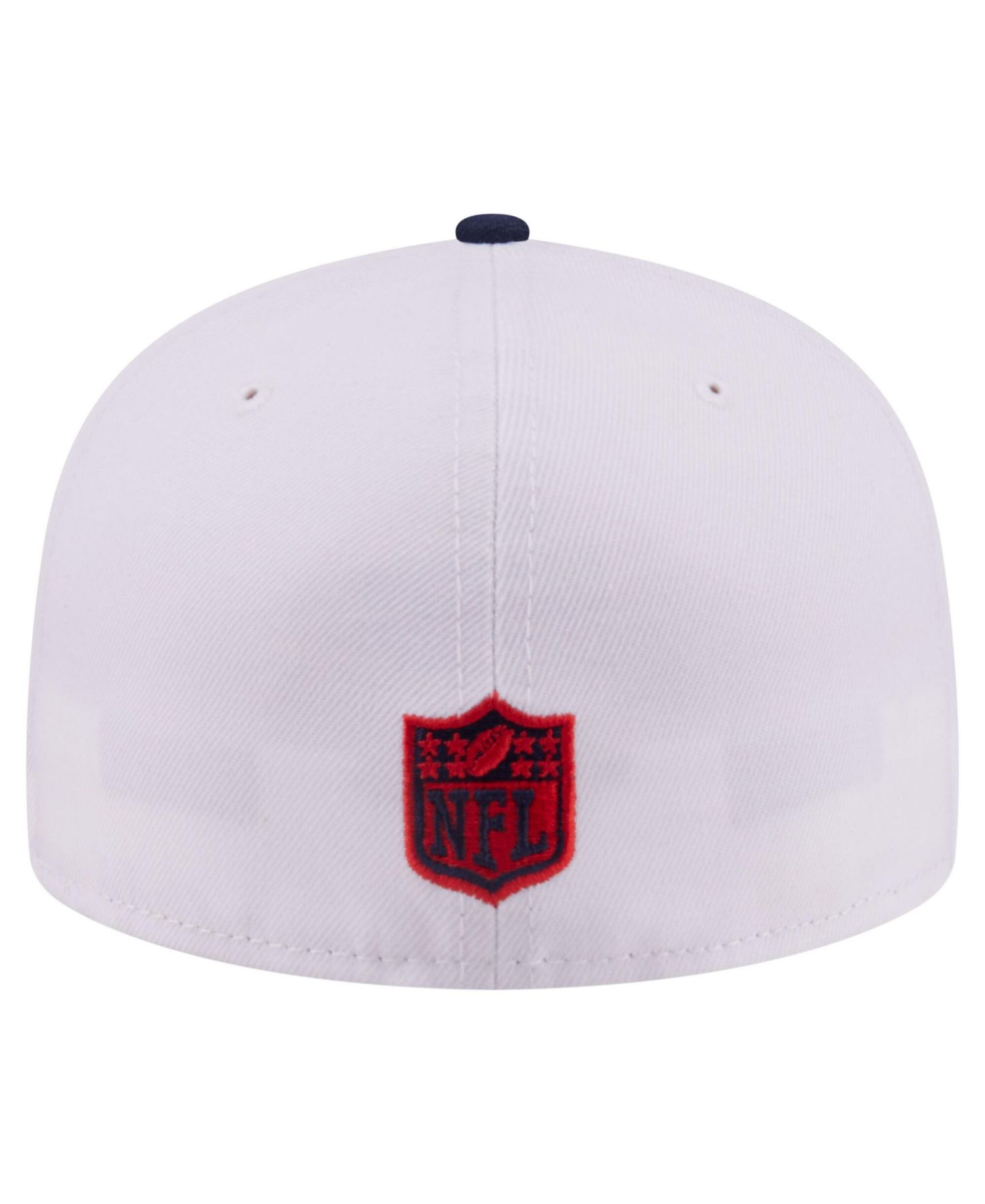 Men's White/Navy New England Patriots Retro Swoop 59FIFTY Fitted Hat