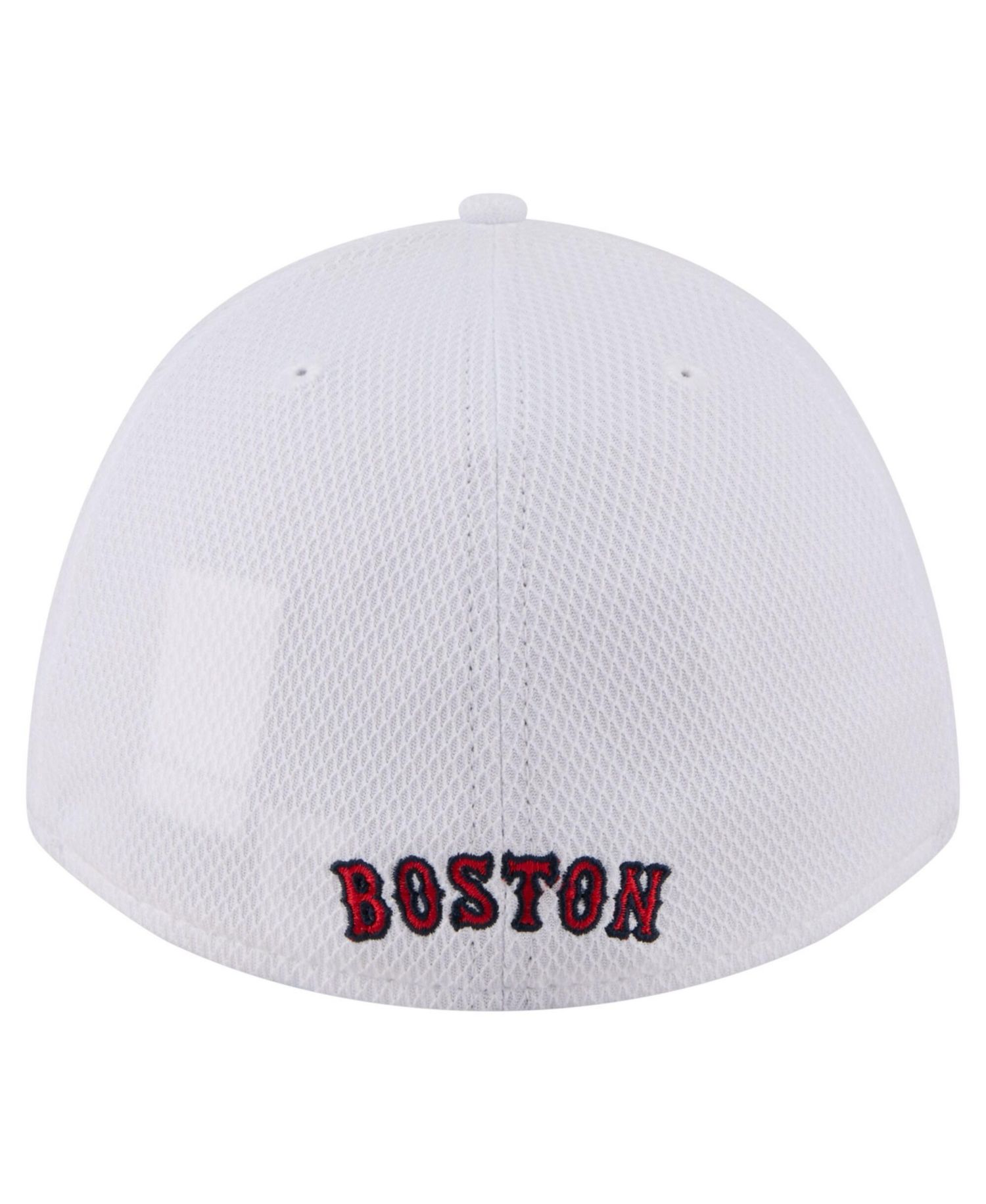 Men's White Boston Red Sox Cut n Sew 39THIRTY Flex Hat