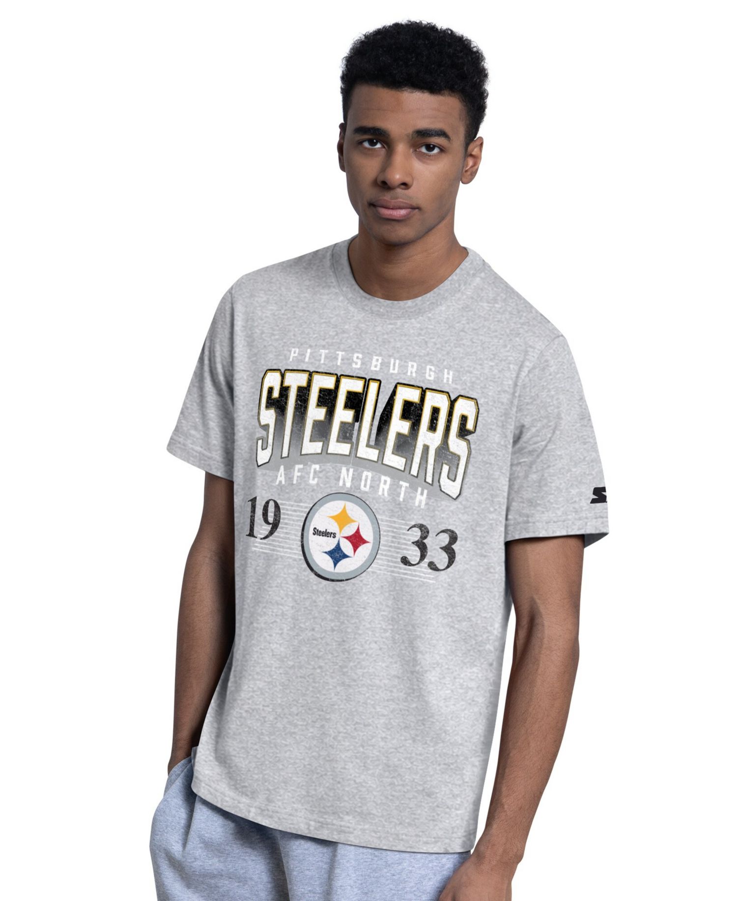 Men's 2-pack Black/Gray Pittsburgh Steelers Logo T-Shirt