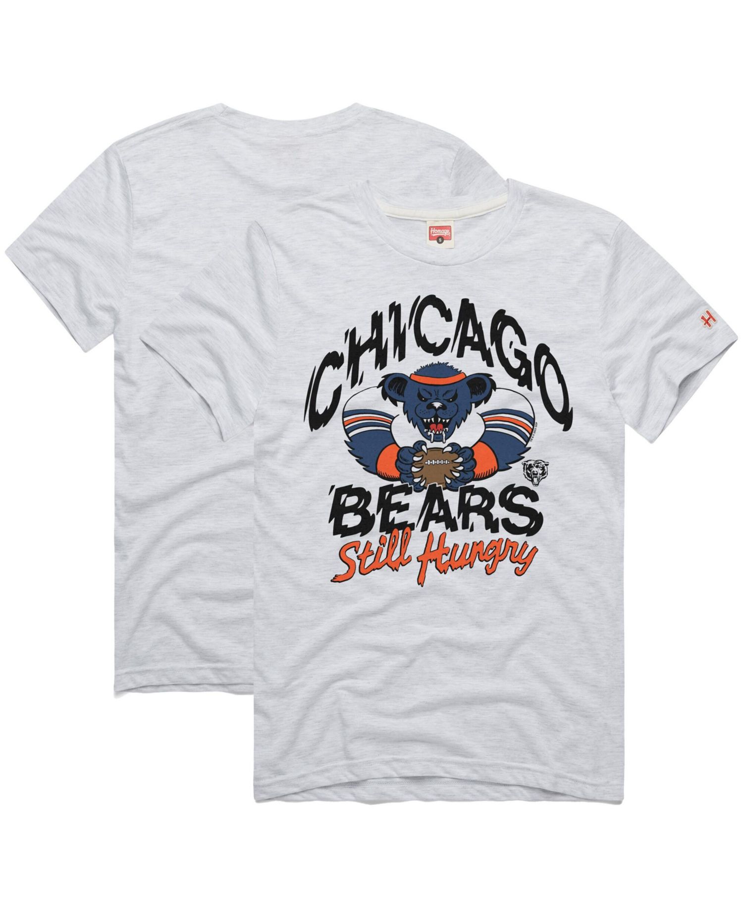 Men's Ash Chicago Bears NFL x Grateful Dead Tri-Blend T-Shirt