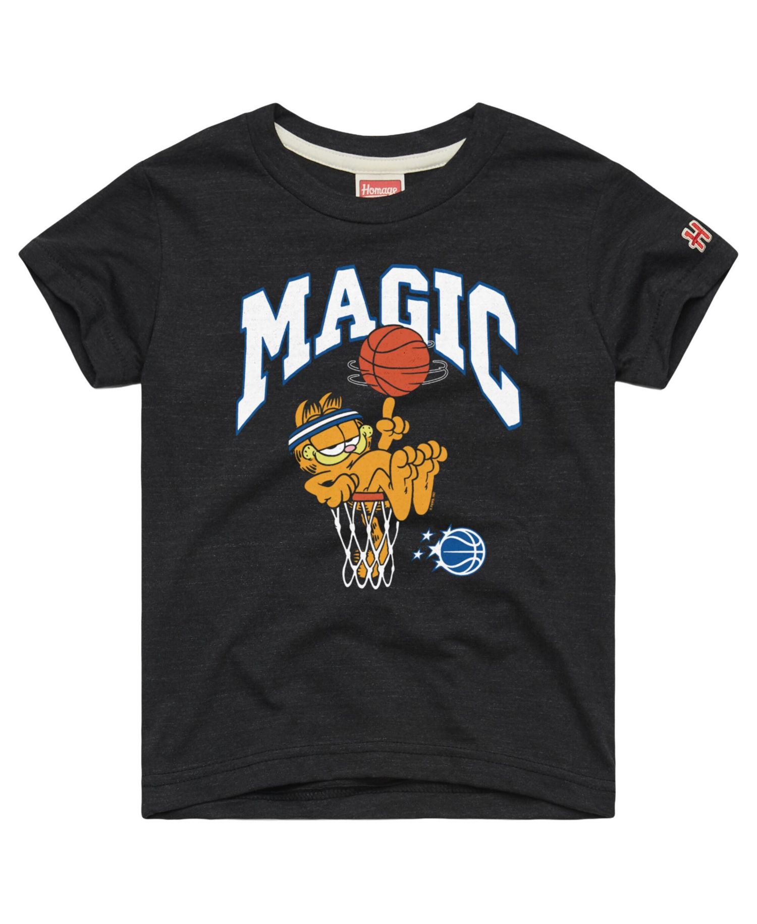 Big Boys and Girls Garfield x Charcoal Orlando Magic Tri-Blend T-Shirt