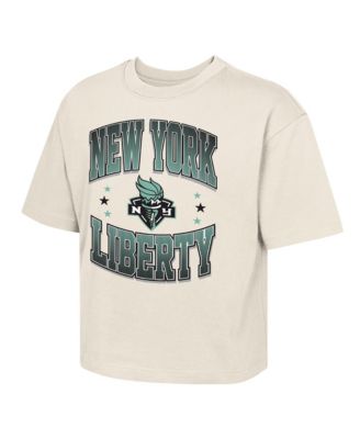 Big Boys and Girls Natural New York Liberty Unbeatable Boxy T-Shirt
