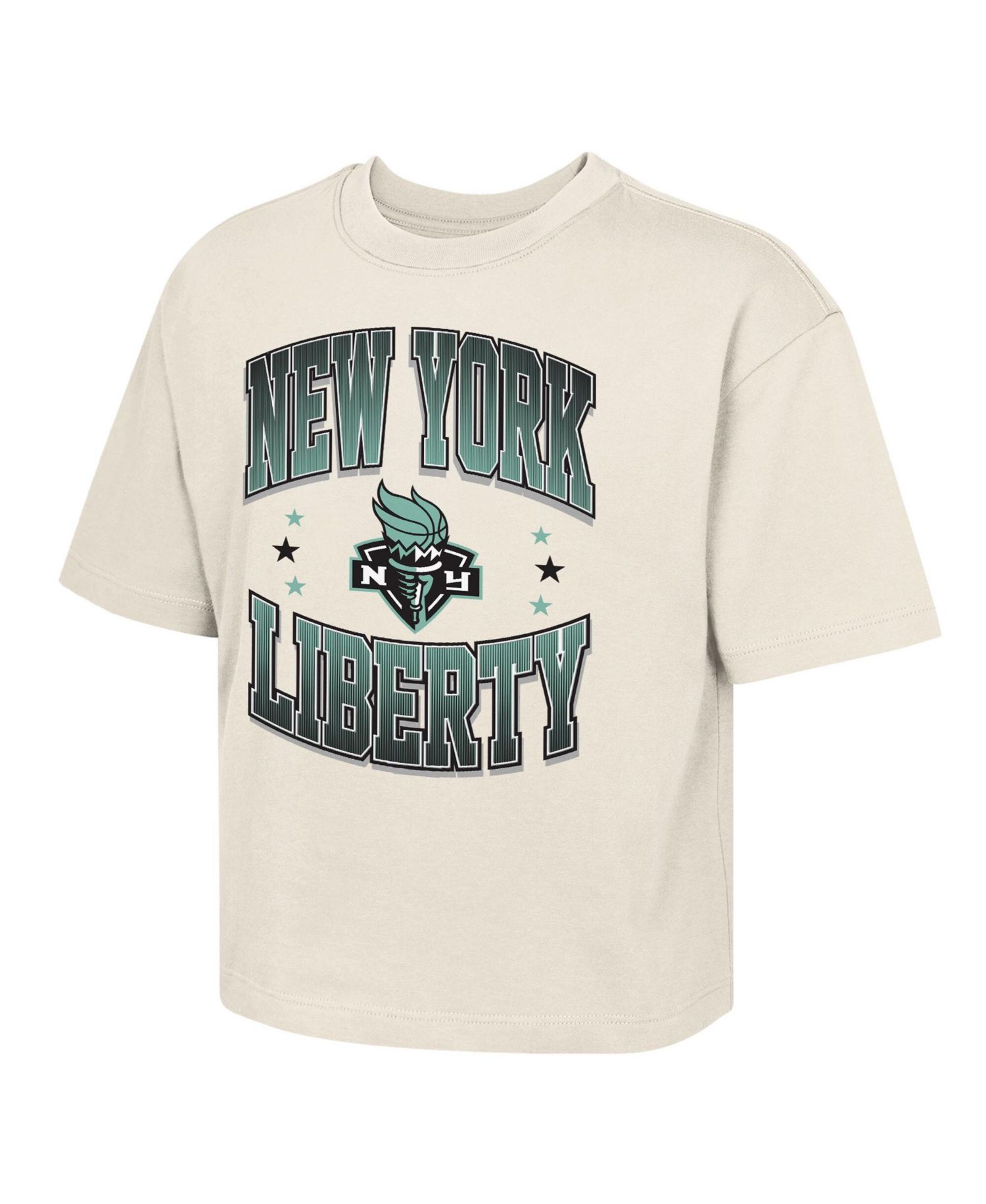 Big Boys and Girls Natural New York Liberty Unbeatable Boxy T-Shirt