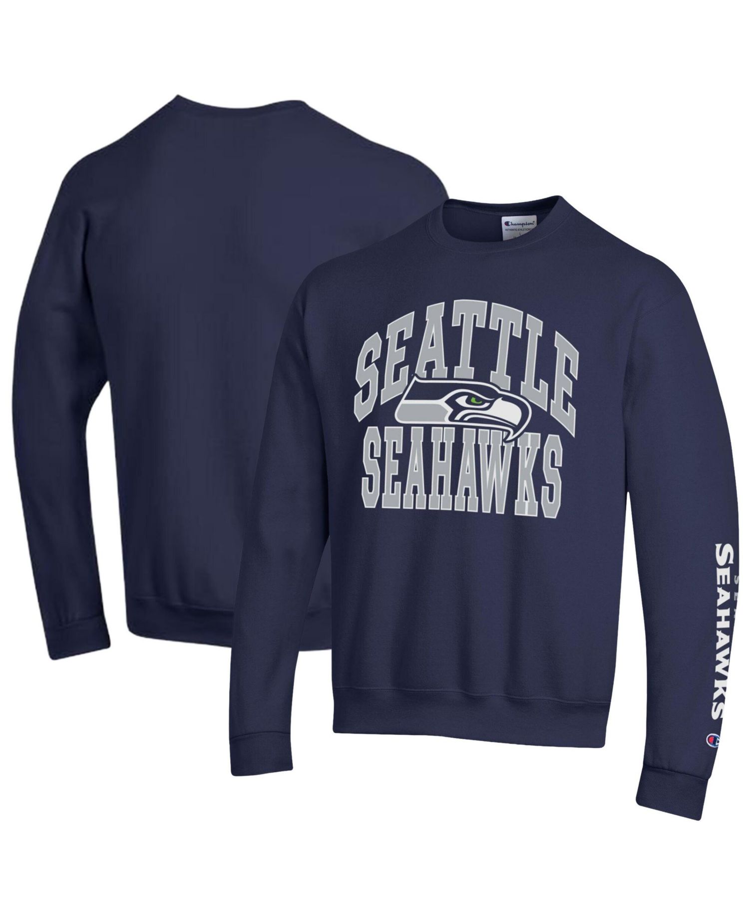 Men's College Navy Seattle Seahawks Powerblend Fleece Sweatshirt
