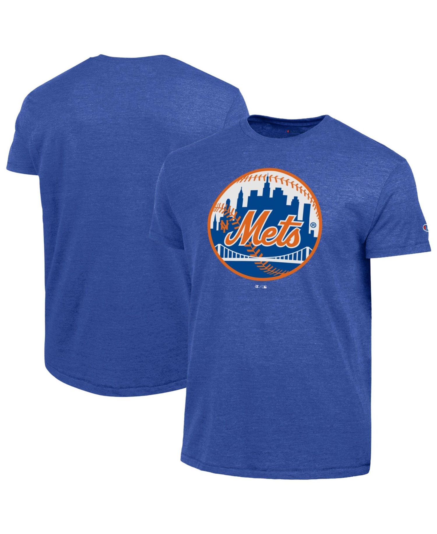 Men's Royal New York Mets Cooperstown Logo Tri-Blend T-Shirt