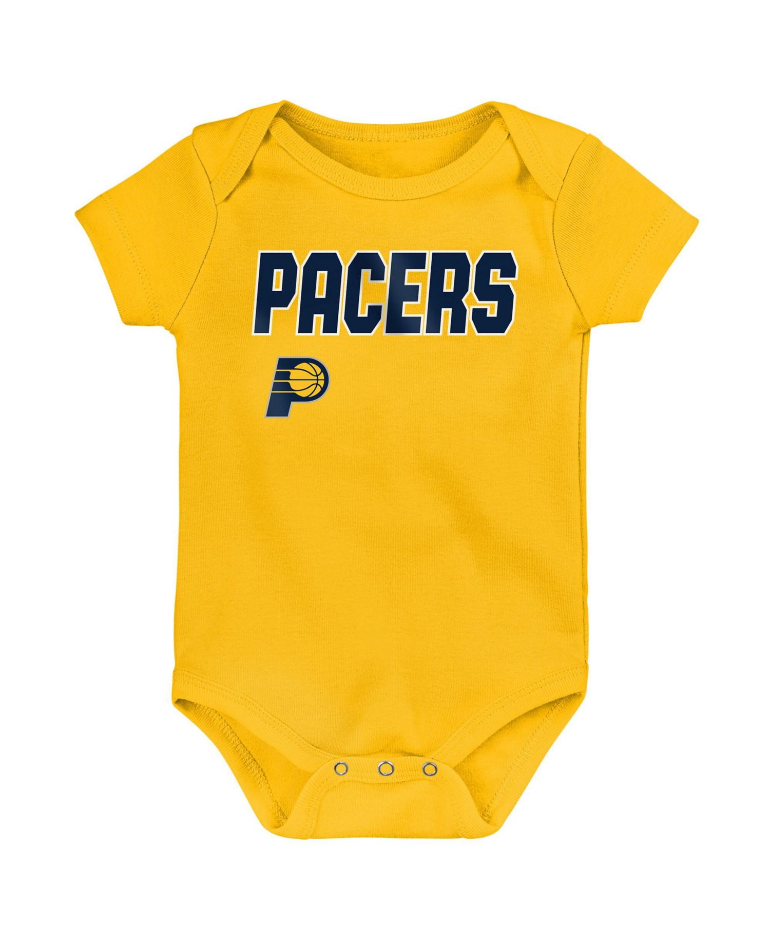 Baby Boys and Girls 3-Pack Indiana Pacers Littlest Player Bodysuit Set