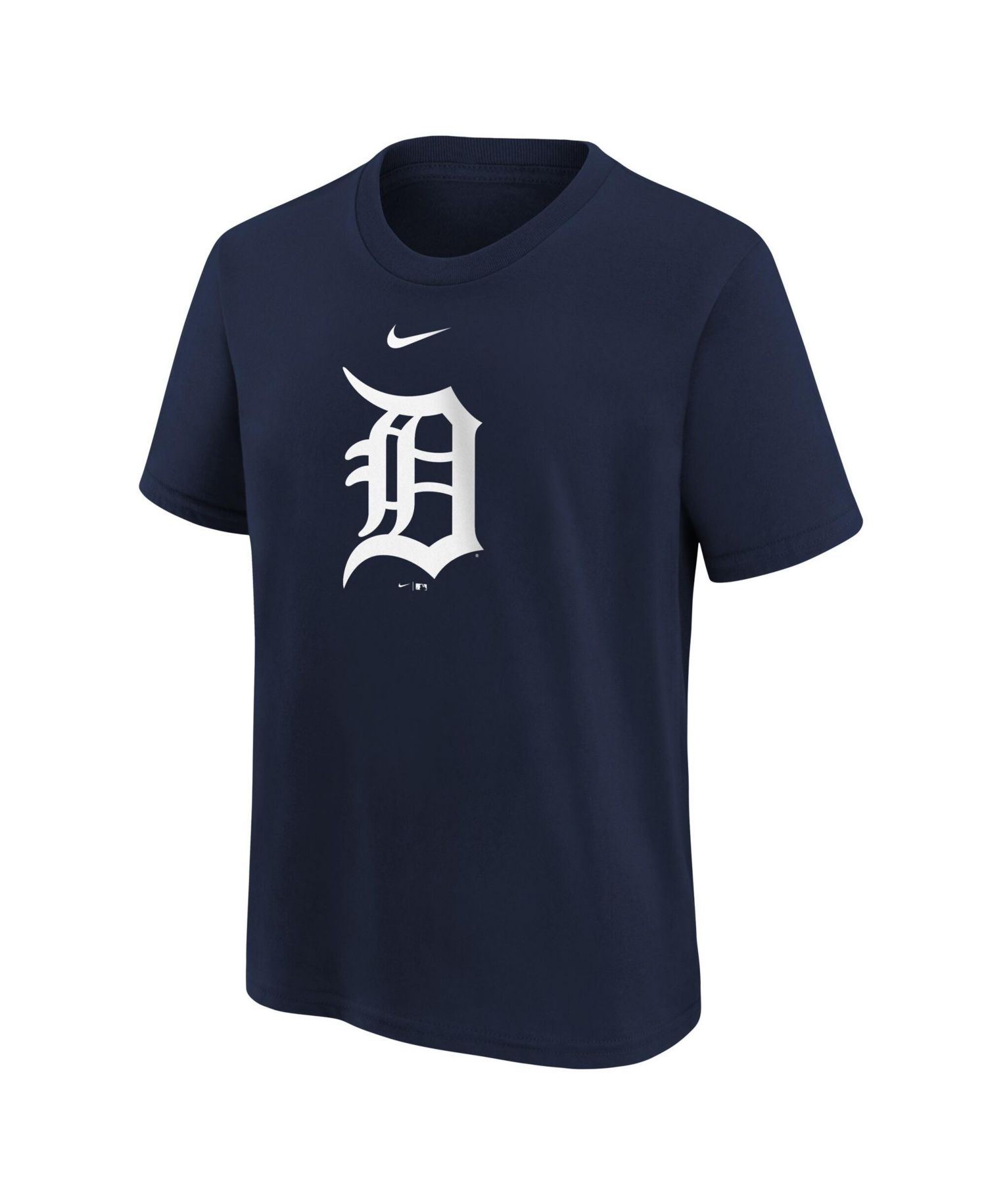 Big Boys and Girls Navy Detroit Tigers Large Logo T-Shirt