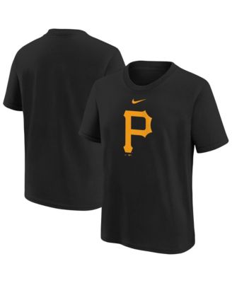 Big Boys and Girls Black Pittsburgh Pirates Large Logo T-Shirt