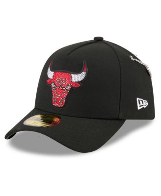 Men's Black Chicago Bulls 2026 NBA Draft On-Stage Crystal A-Frame 59FORTY Fitted Hat