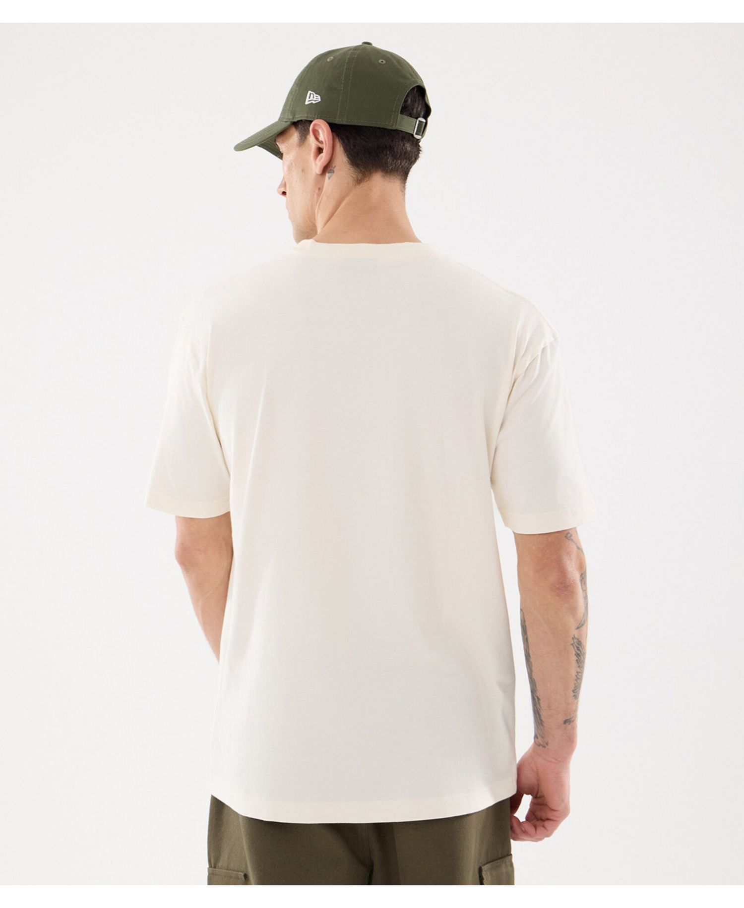 Men's Light Beige Los Angeles Dodgers Lifestyle Coat of Arms Flocking T-Shirt