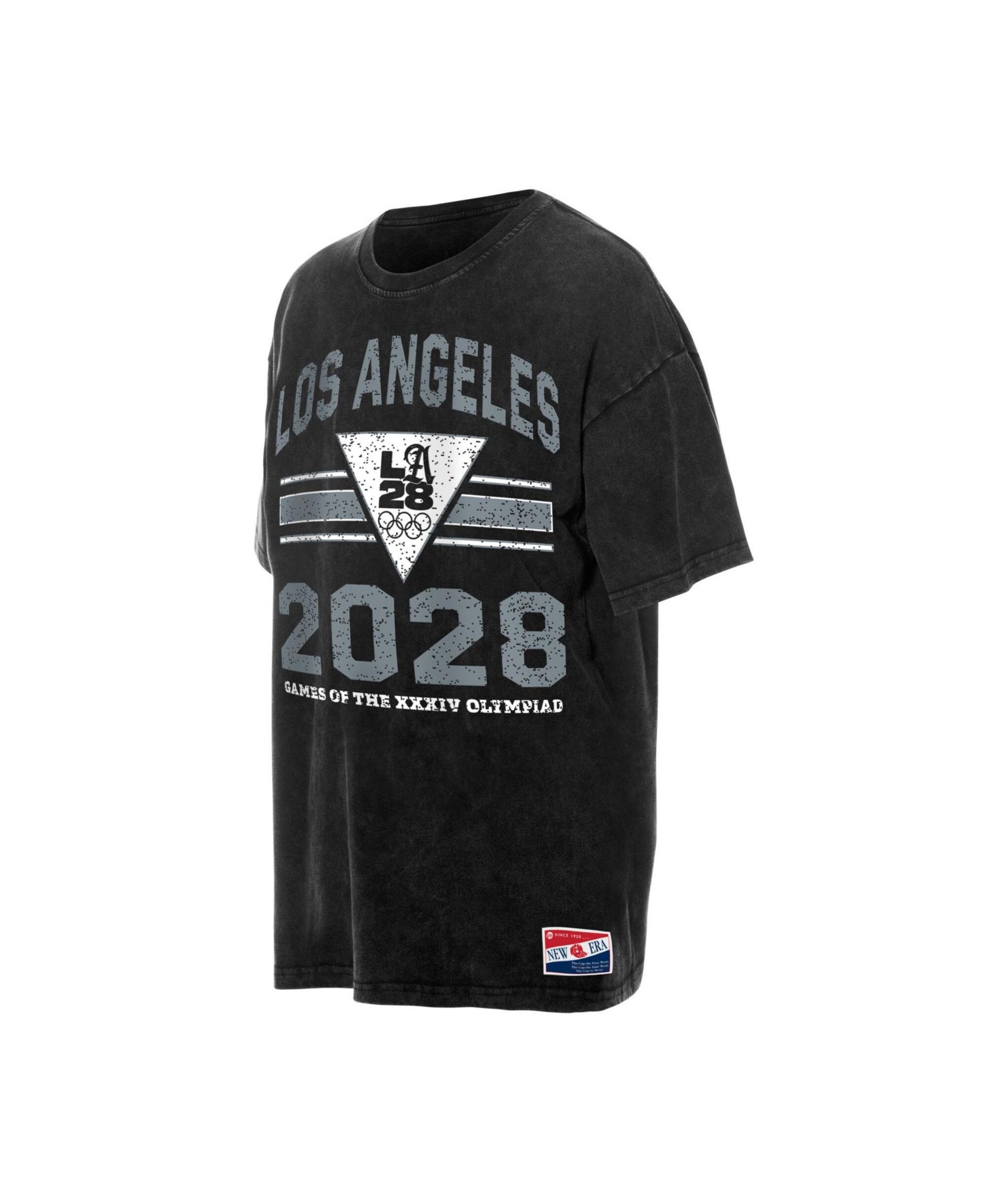 Women's Black LA 2028 Summer Mineral Wash Oversized T-Shirt