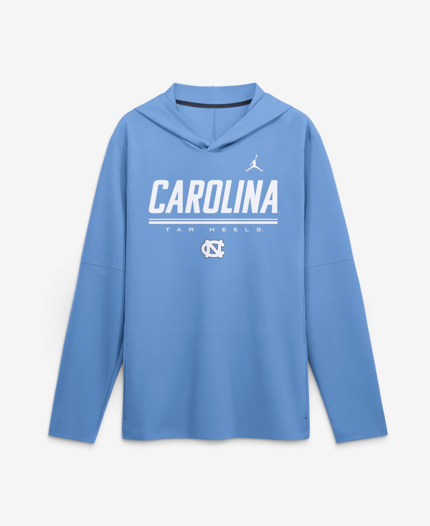 Мужские футболки Jordan Carolina Blue North Carolina Tar Heels 2026 Sideline Lightweight Long Sleeve Hooded Dri-FIT — фото 1