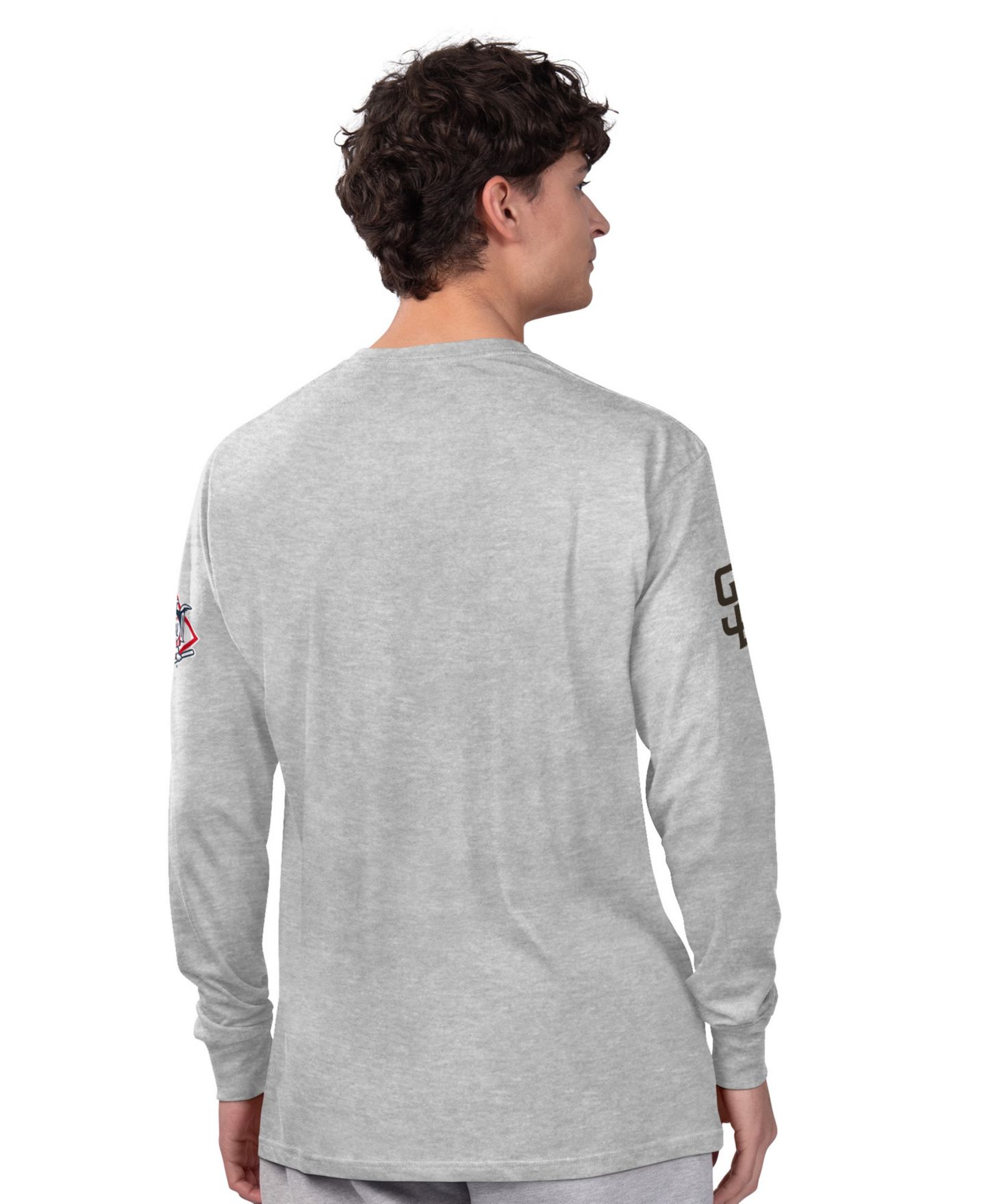 Мужские футболки Starter 2-pack Heather Gray/Brown San Diego Padres Long Sleeve Short Sleeve — фото 2